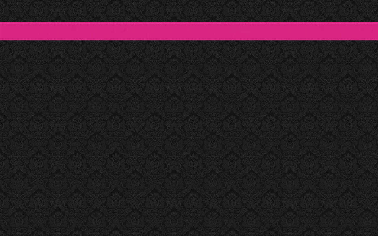 black, pink stripe, damask, HD Desktop Wallpaper