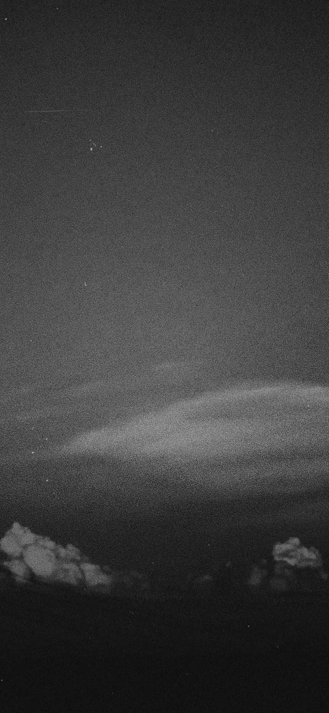 Black Retro, monochrome night sky, wispy clouds, Full HD Phone Wallpaper