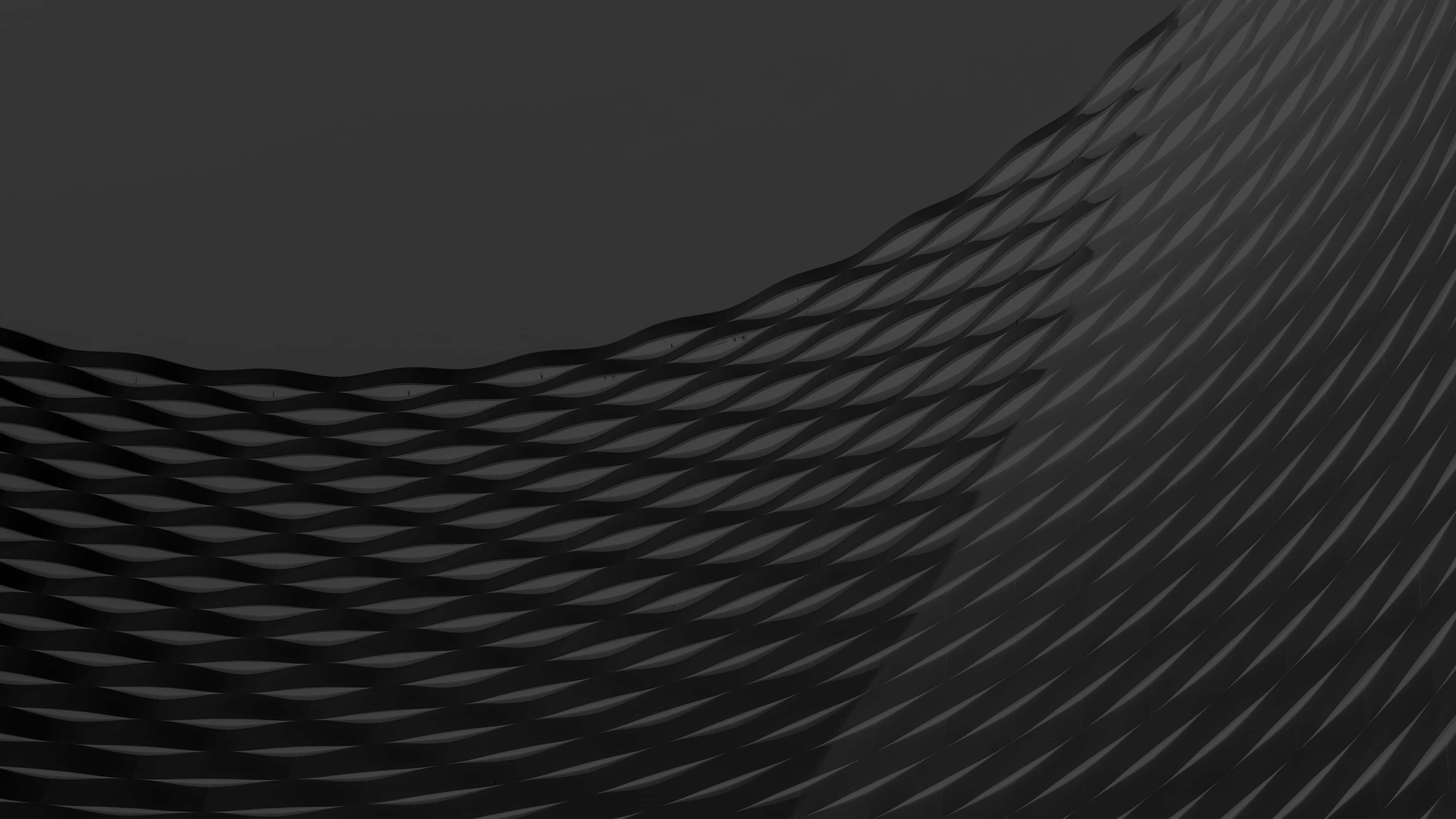 black background, 3840 x 2160, monochromatic abstract pattern, 4K Desktop Wallpaper
