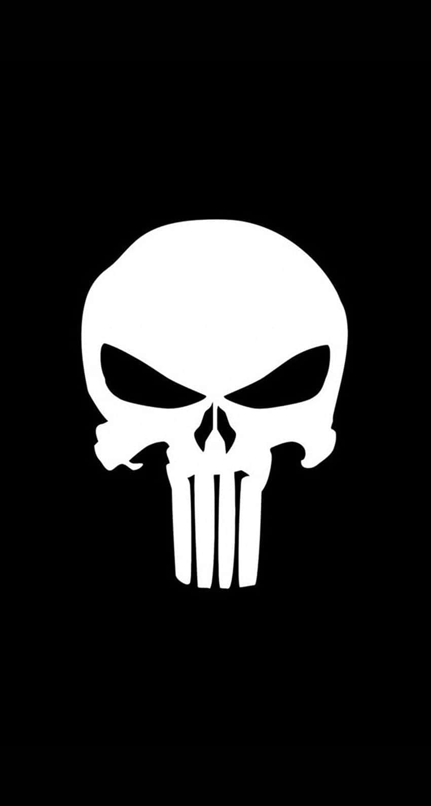 black skeleton, white skull logo, three vertical bars, HD Phone Wallpaper
