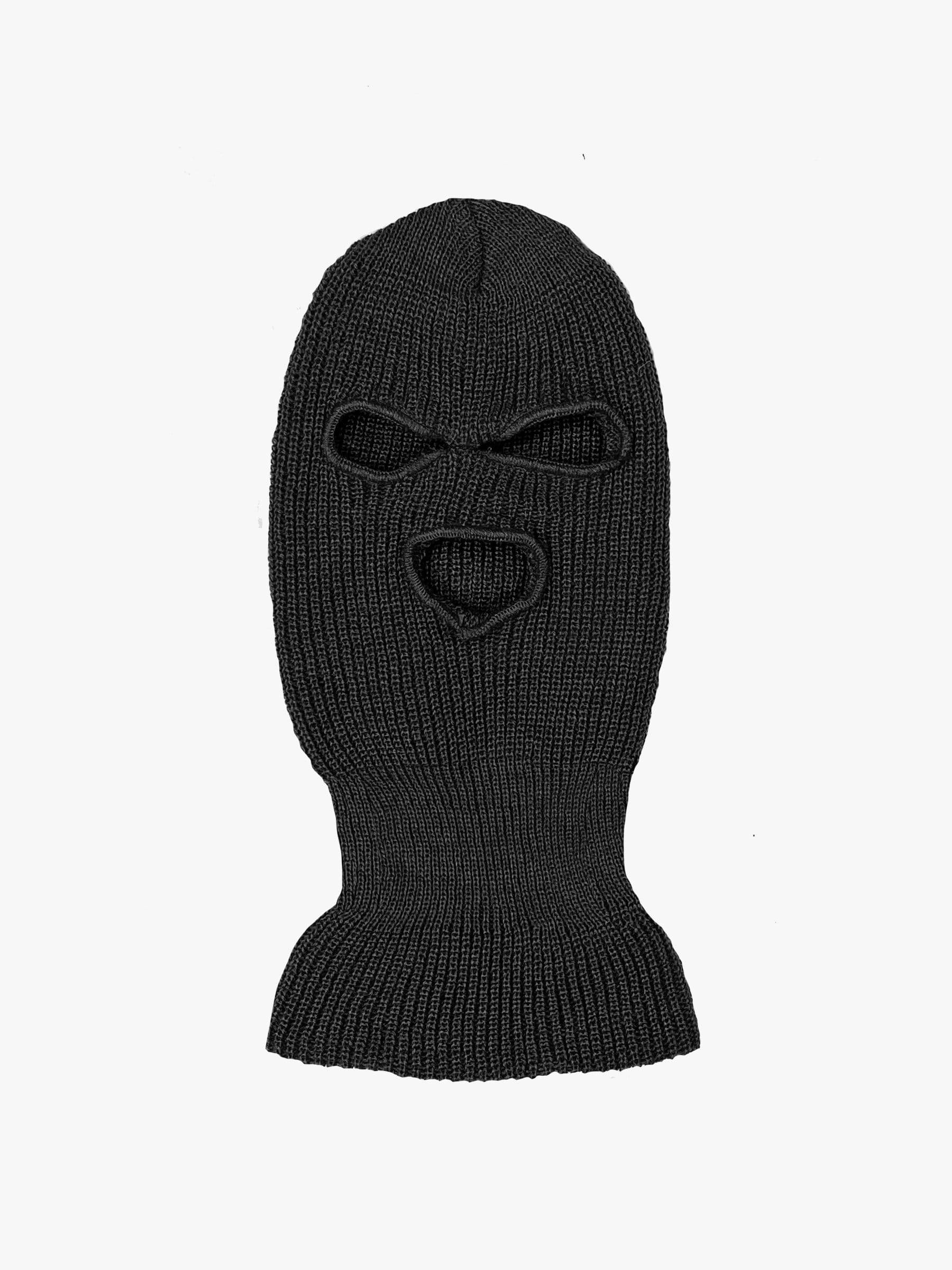 black knitted balaclava, eye and mouth holes, plain white background, Full HD Phone Wallpaper