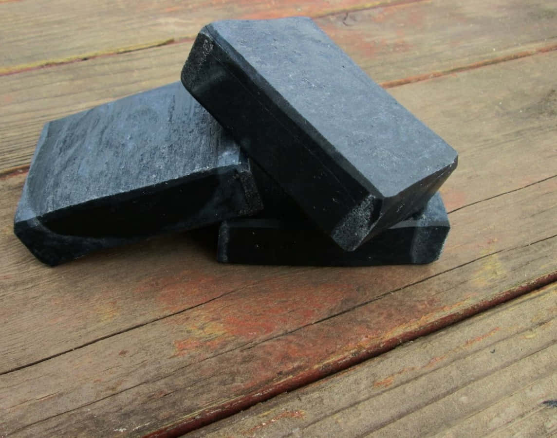 Black Soap, matte black, rectangular stone blocks, SD Desktop Wallpaper