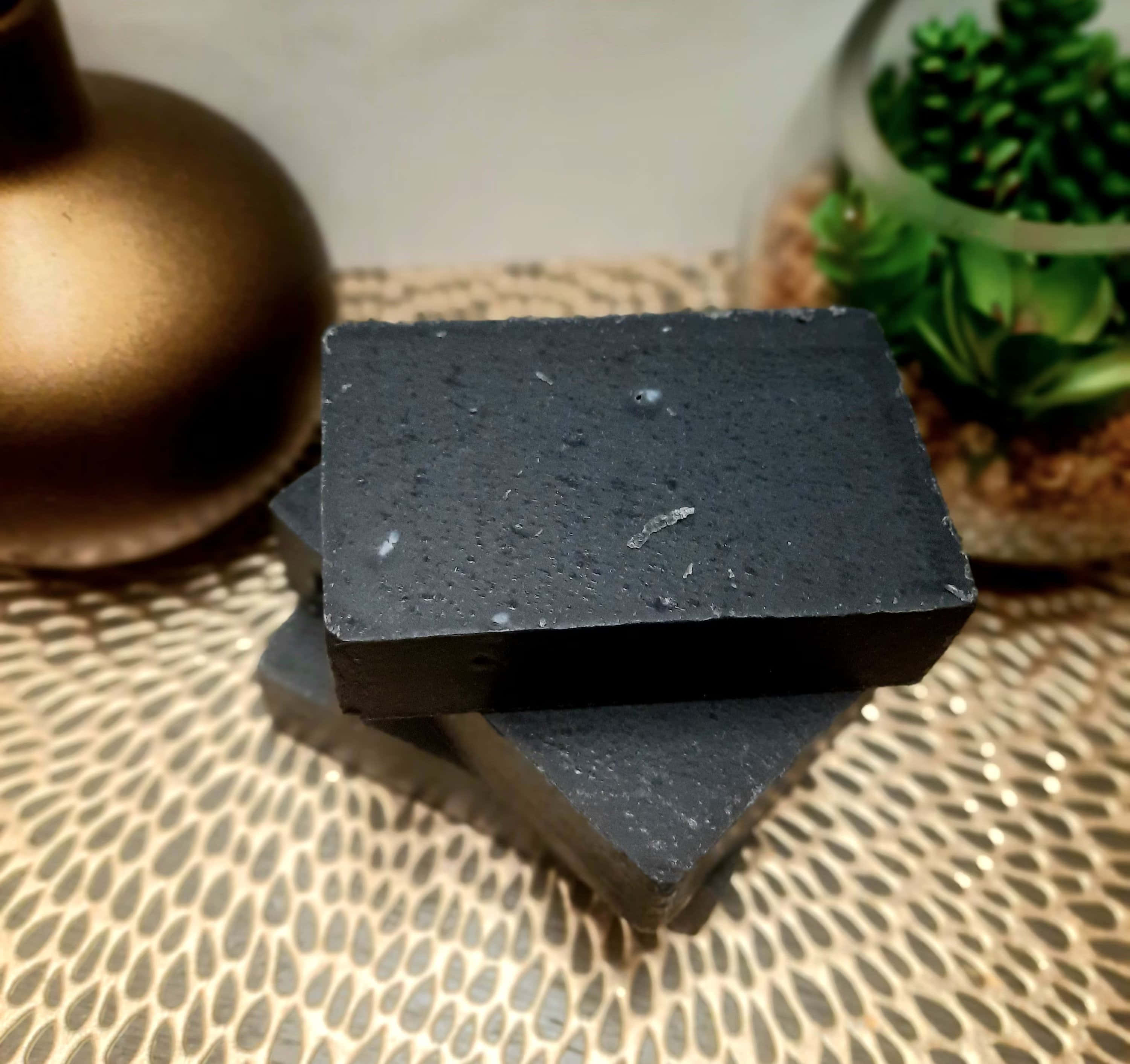 Black Soap 3000, dark gray soap bars, white flecks, 2K Desktop Wallpaper