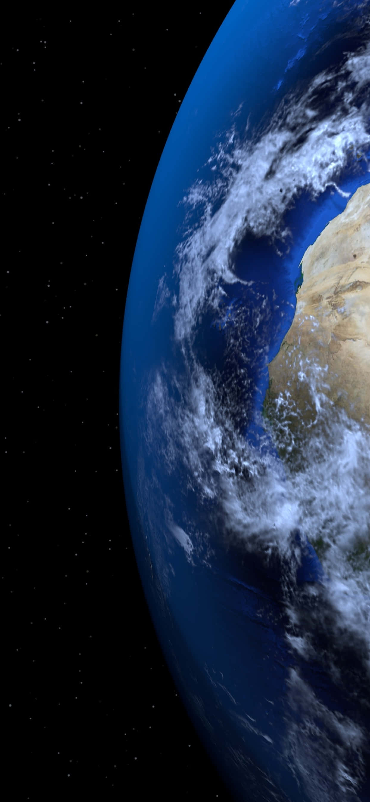 black space, Earth, blue oceans, 2K Phone Wallpaper