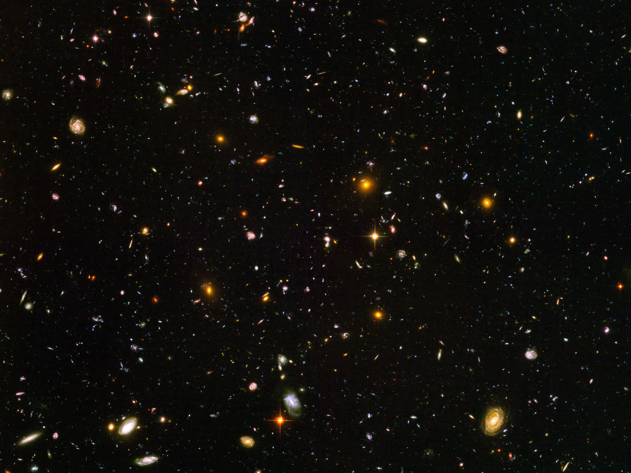 galaxies, stars, deep blackness of space, Full HD Desktop Wallpaper