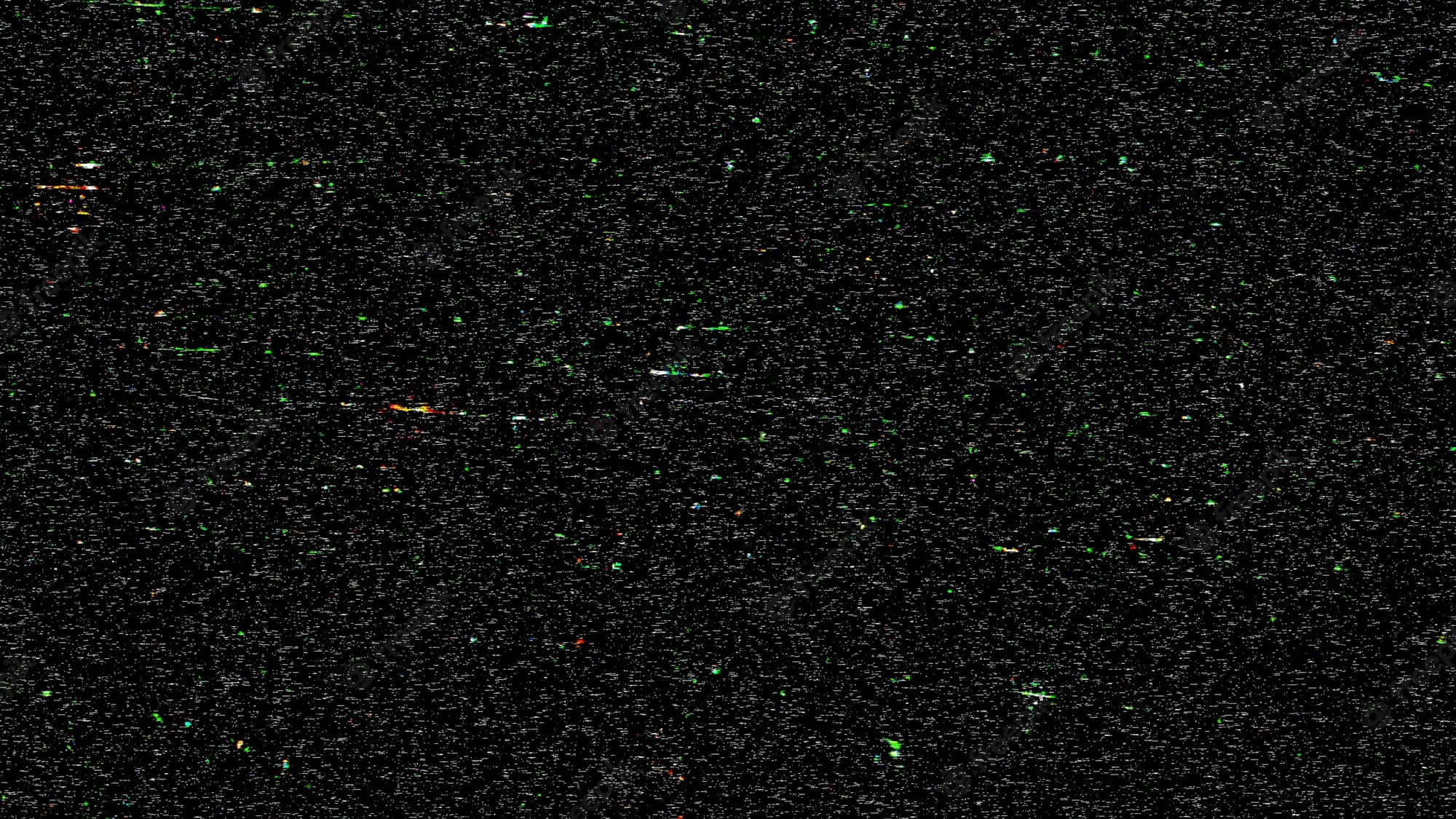 Black Space, black screen, green orange and white noise specks, Full HD Desktop Wallpaper