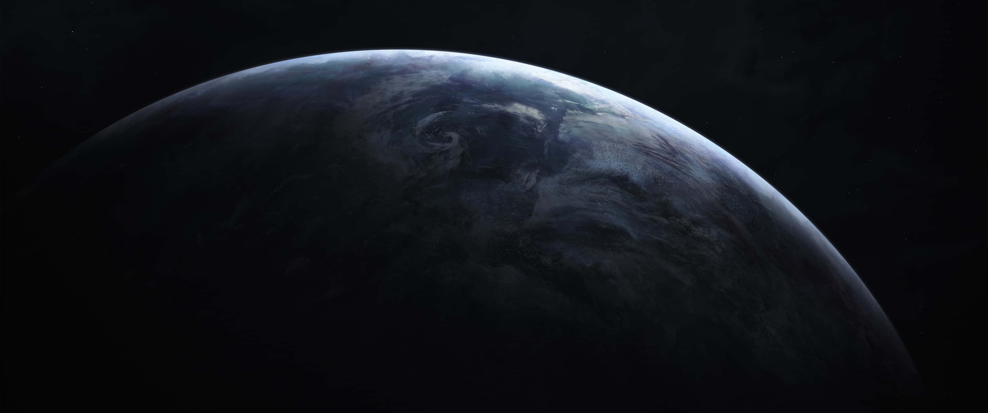 Ultra Wide 3440 x 1440, Black Space, dark planet, 2K Desktop Wallpaper
