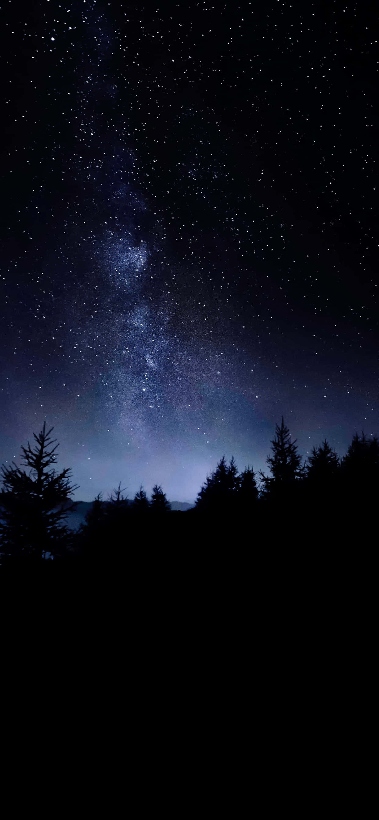 Black Stars iPhone, Milky Way galaxy, starry night sky, 2K Phone Wallpaper