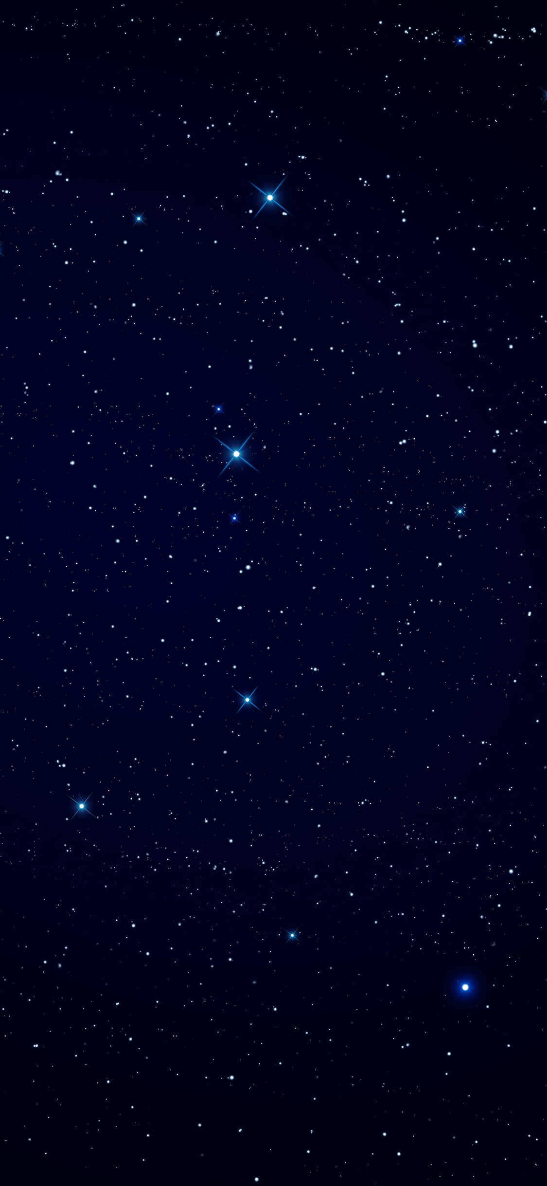 Black Stars iPhone, 1125 x 2436, deep blue night sky, Full HD Phone Wallpaper