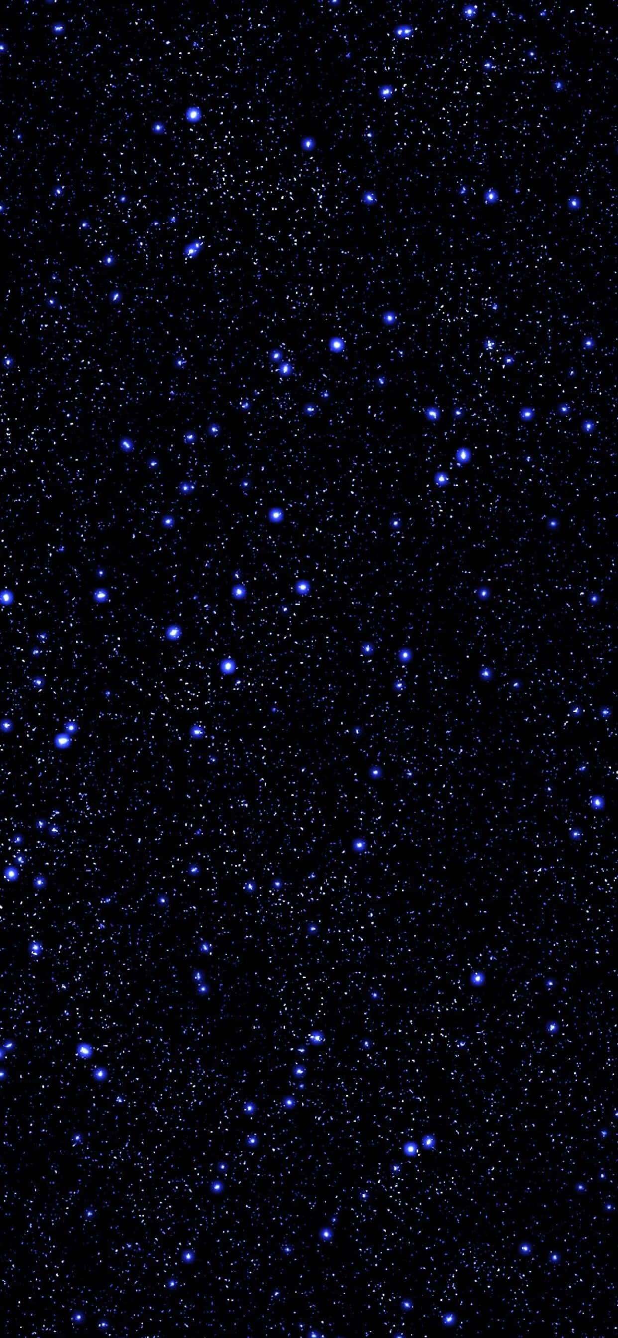 blue background, glowing blue stars, deep black cosmic void, 2K Phone Wallpaper