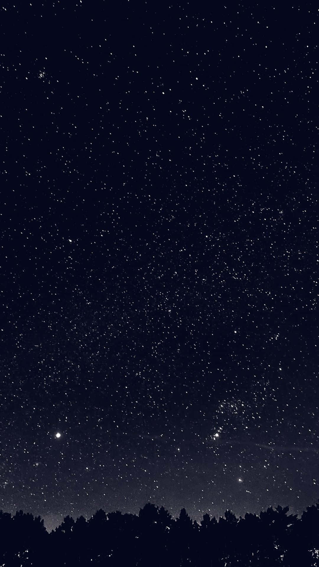 Black Stars iPhone, starry night sky, twinkling stars, Full HD Phone Wallpaper