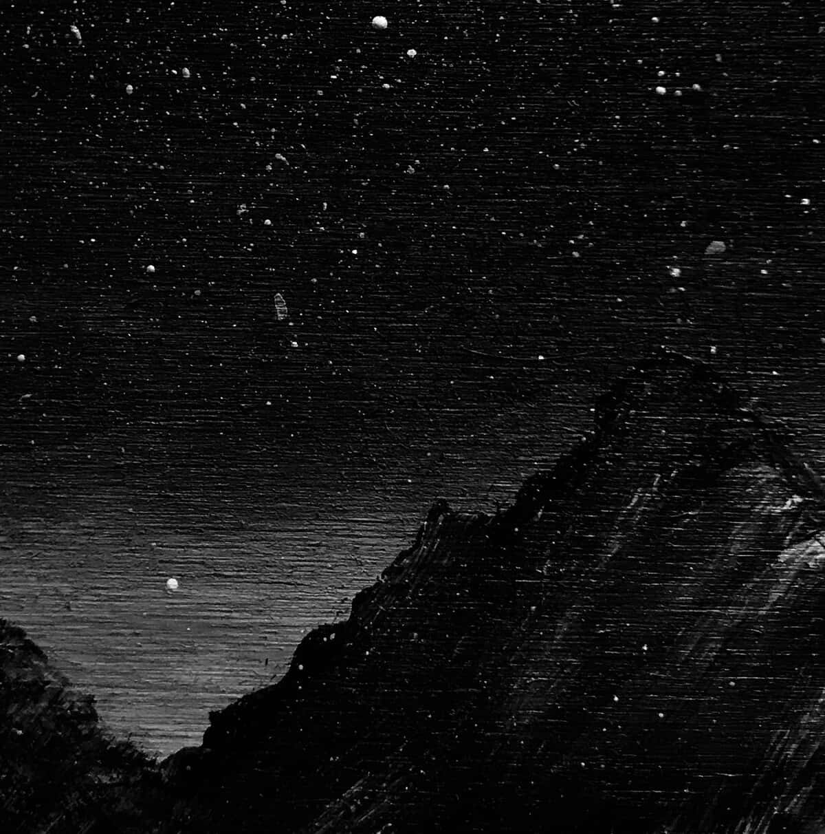 Black Stars iPhone, starry night sky, jagged mountain peaks, SD Phone Wallpaper