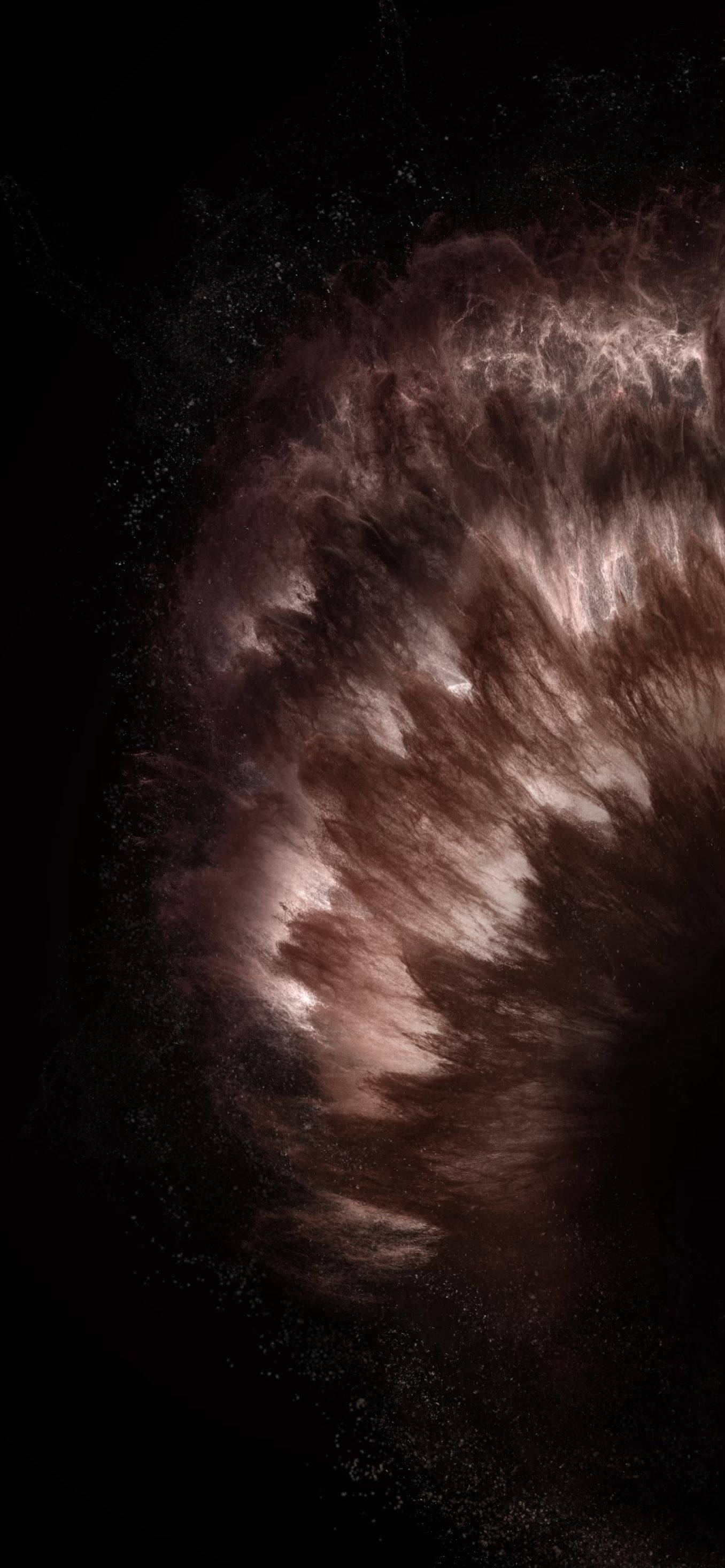 Dark Mode Explosion, D Stars, cosmic nebula, 2K Phone Wallpaper
