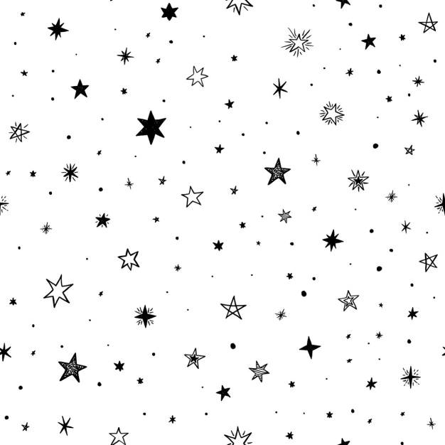 black stars, dots, white background, SD Desktop Wallpaper