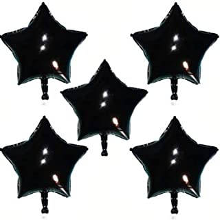 black star balloons, glossy black, reflective highlights, SD Desktop Wallpaper