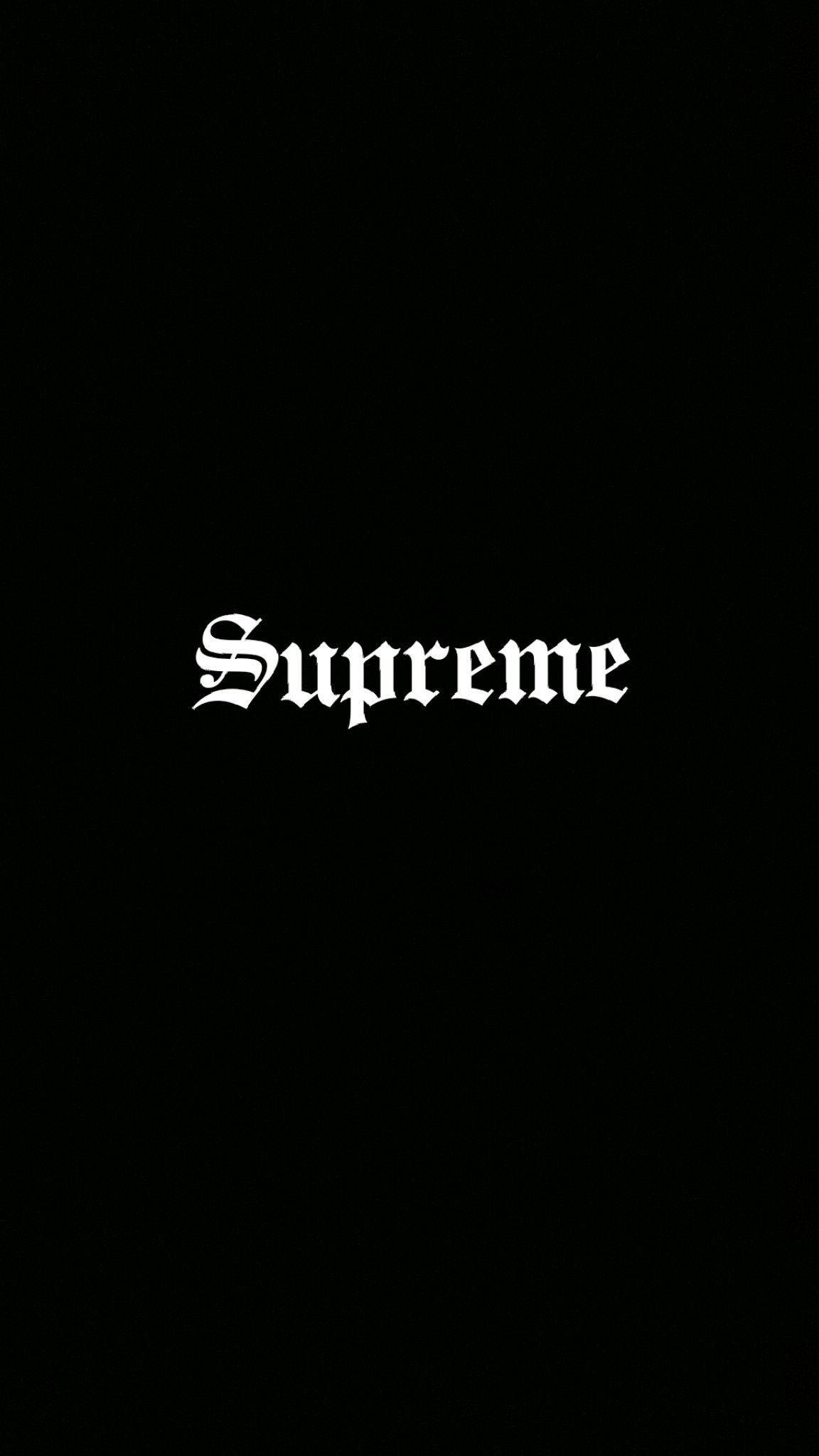 Black Supreme, Old English lettering, Supreme, Full HD Phone Wallpaper