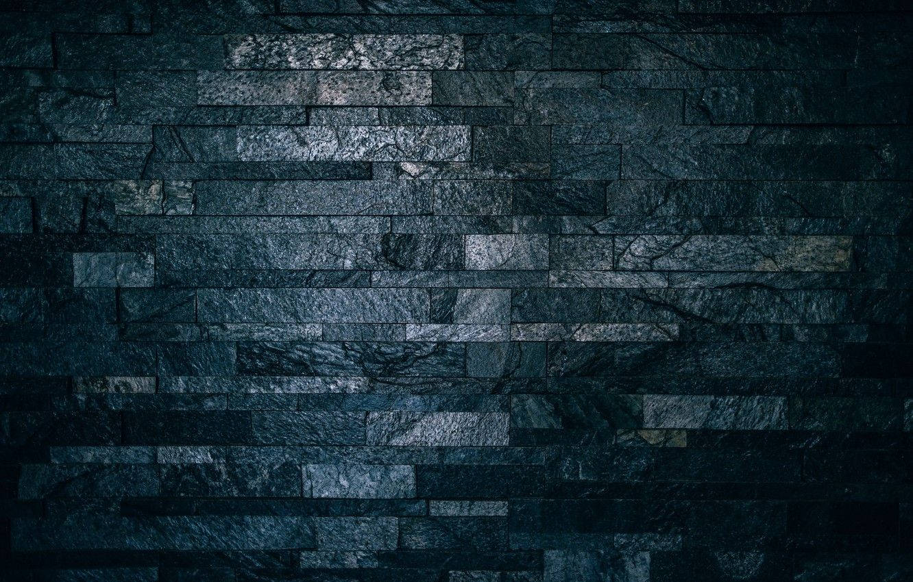 Black Texture Rock Panels, dark textured stone wall, layered slate bricks, HD Desktop Wallpaper