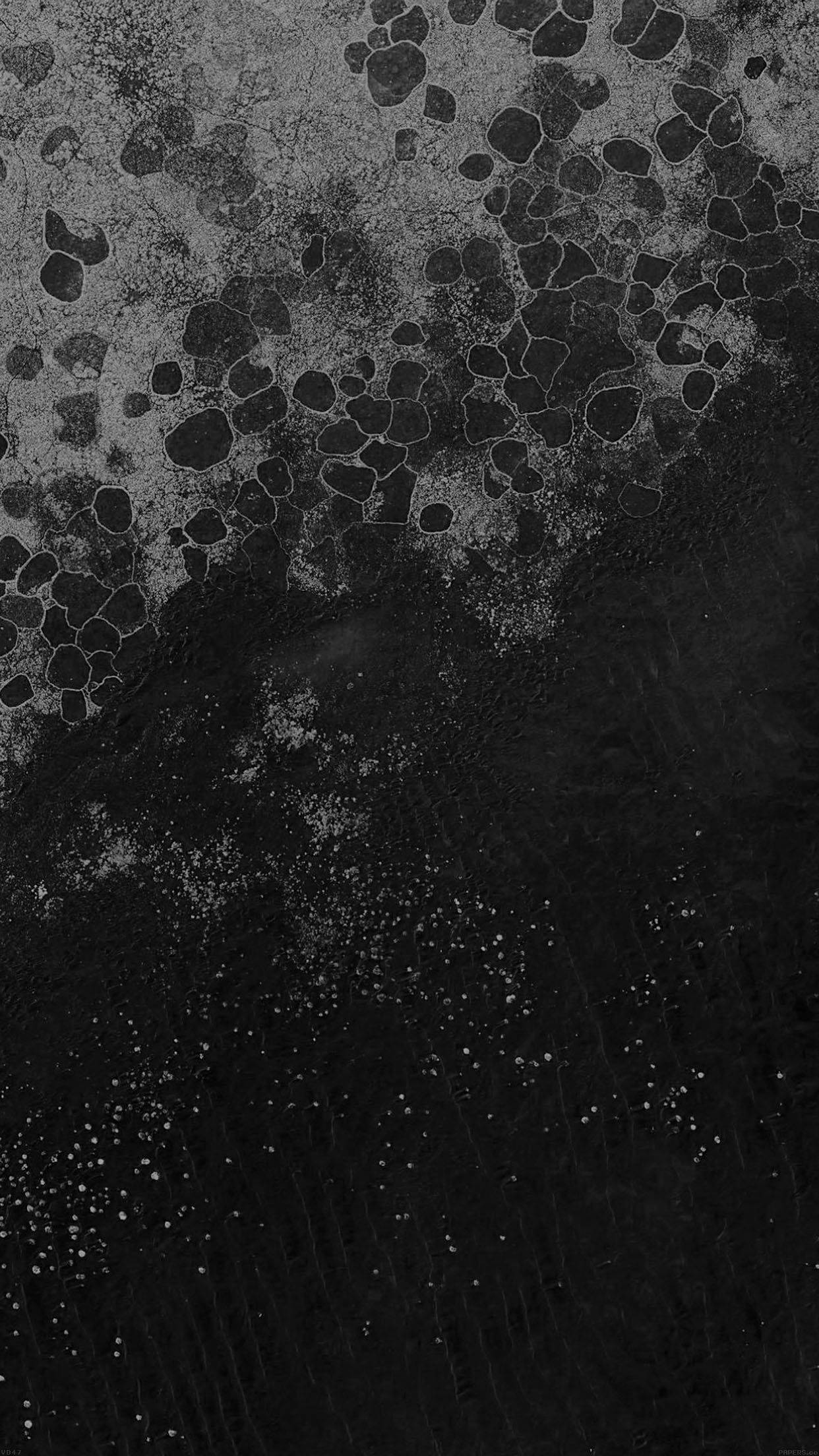 black texture, cracked dark patches, scattered white specks, Full HD Phone Wallpaper