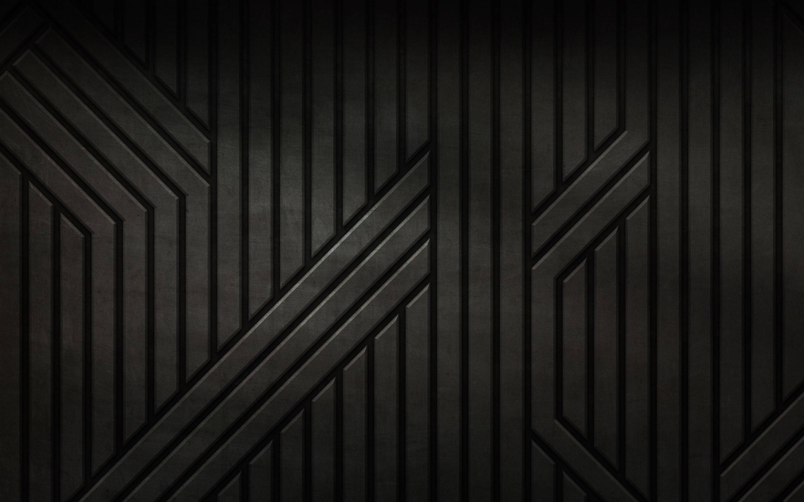 black texture, geometric lines, diagonal grooves, 2K Desktop Wallpaper