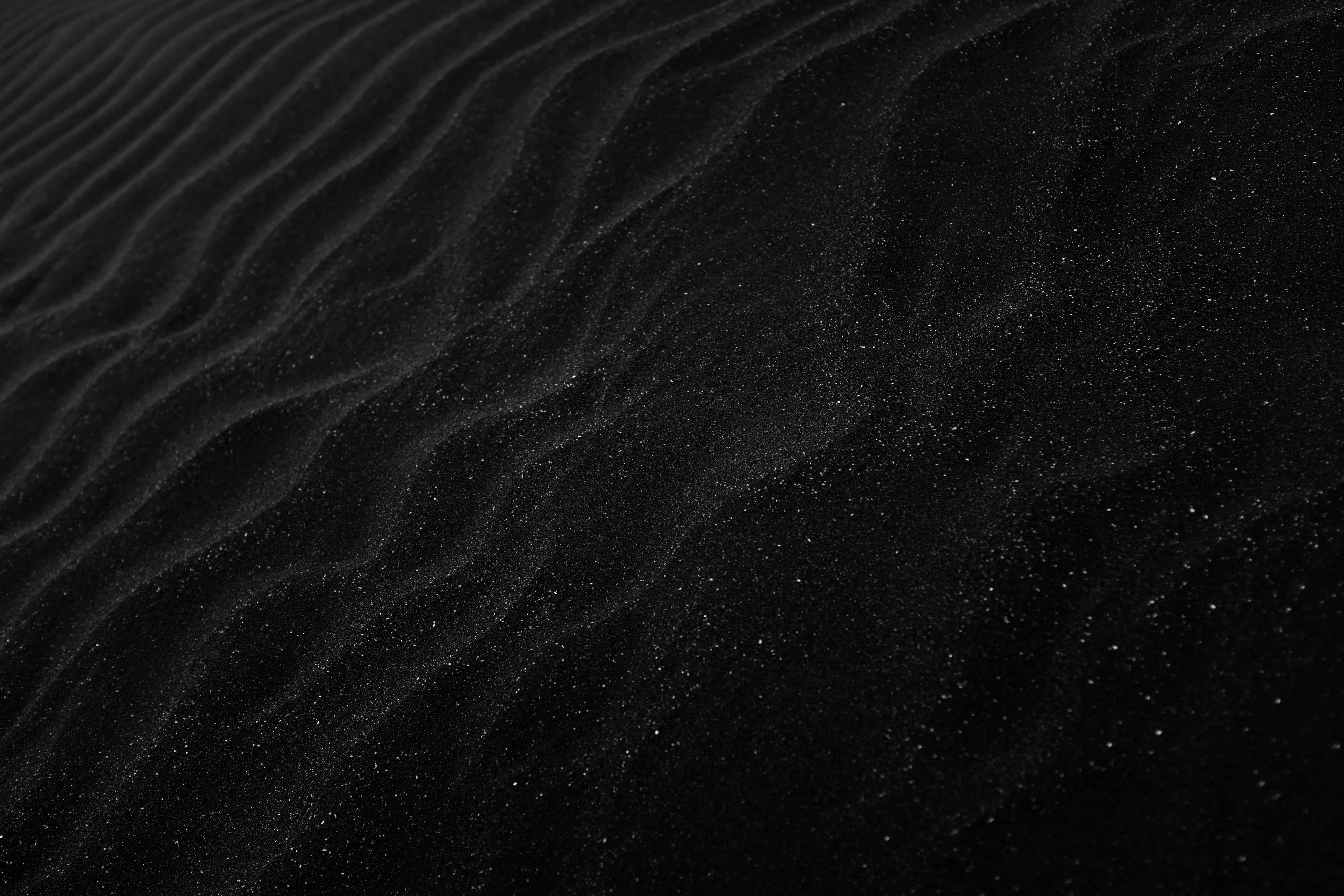 black sand dunes, rippled, glittering specks, 5K Desktop Wallpaper