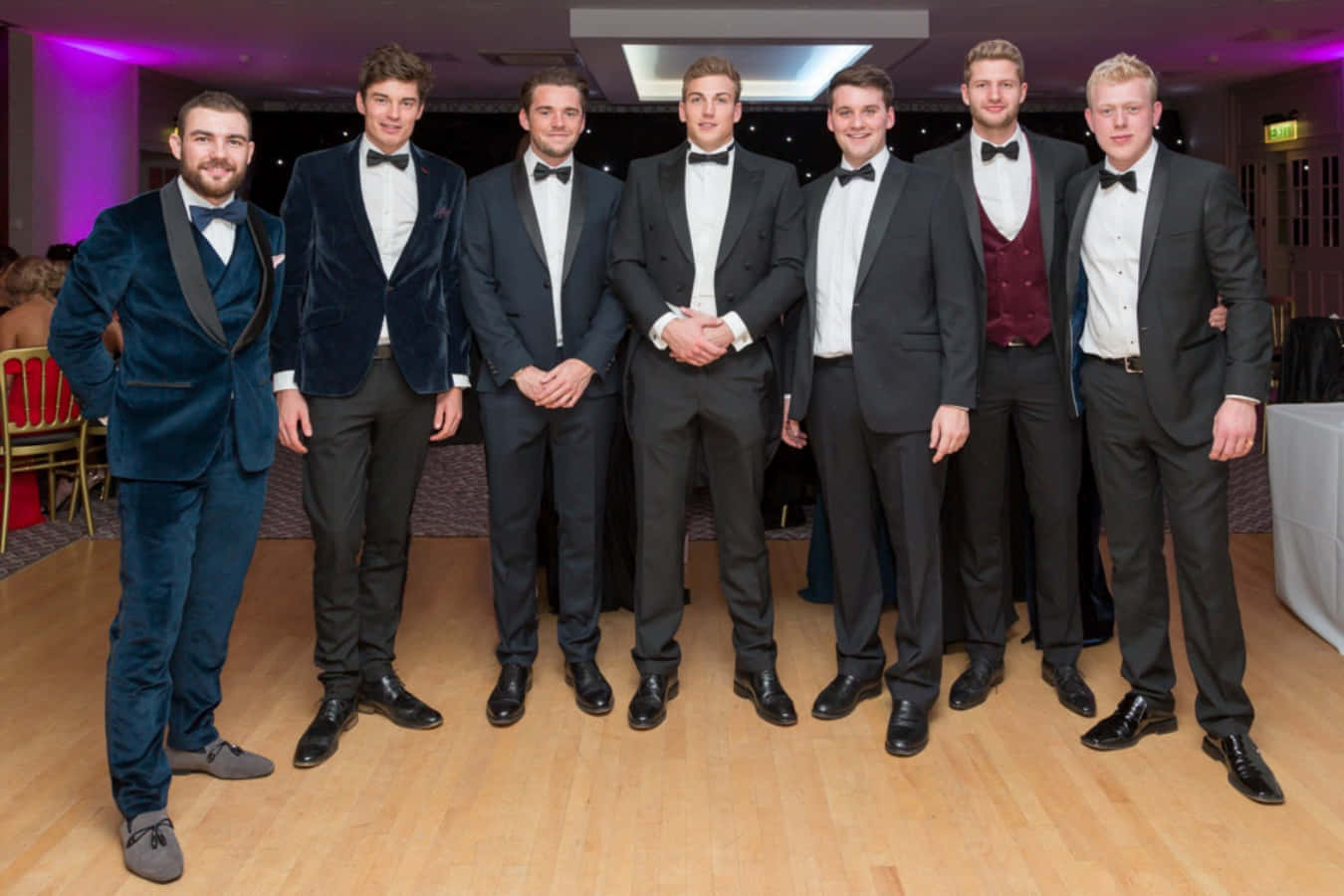 Black Tie Event, tuxedos, wooden dance floor, HD Desktop Wallpaper