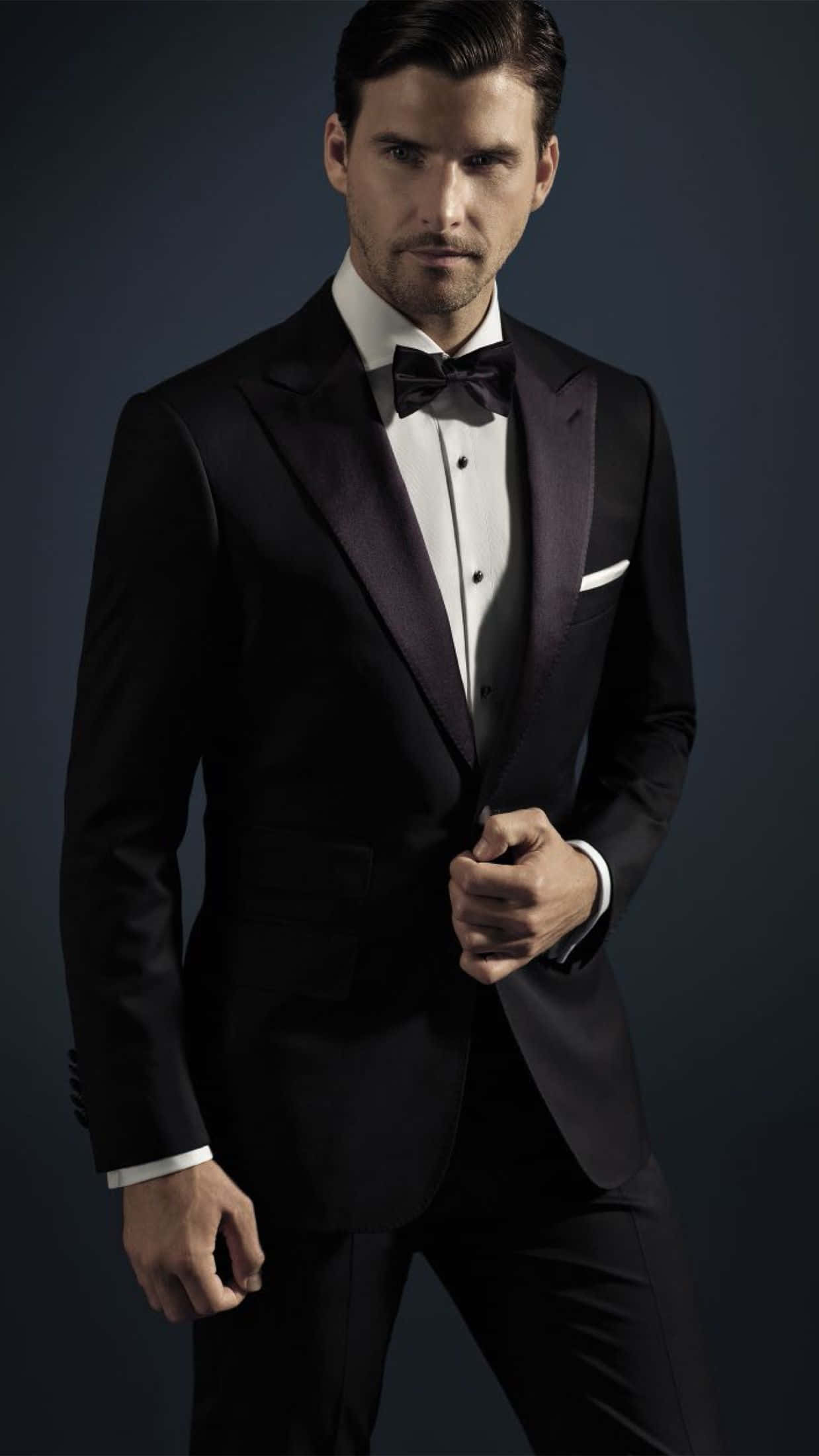 black tie event, black tuxedo, bow tie, Full HD Phone Wallpaper