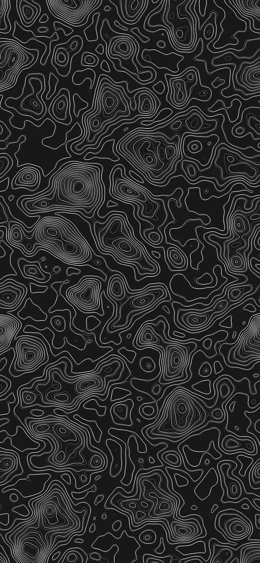 abstract topographic contour lines, white, black background, HD Phone Wallpaper