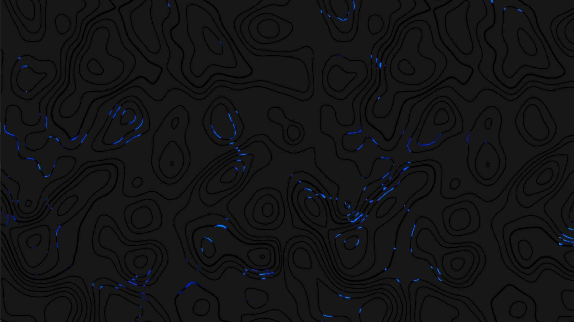 abstract black topographic map, blue accents, dark topographic contour lines, Full HD Desktop Wallpaper