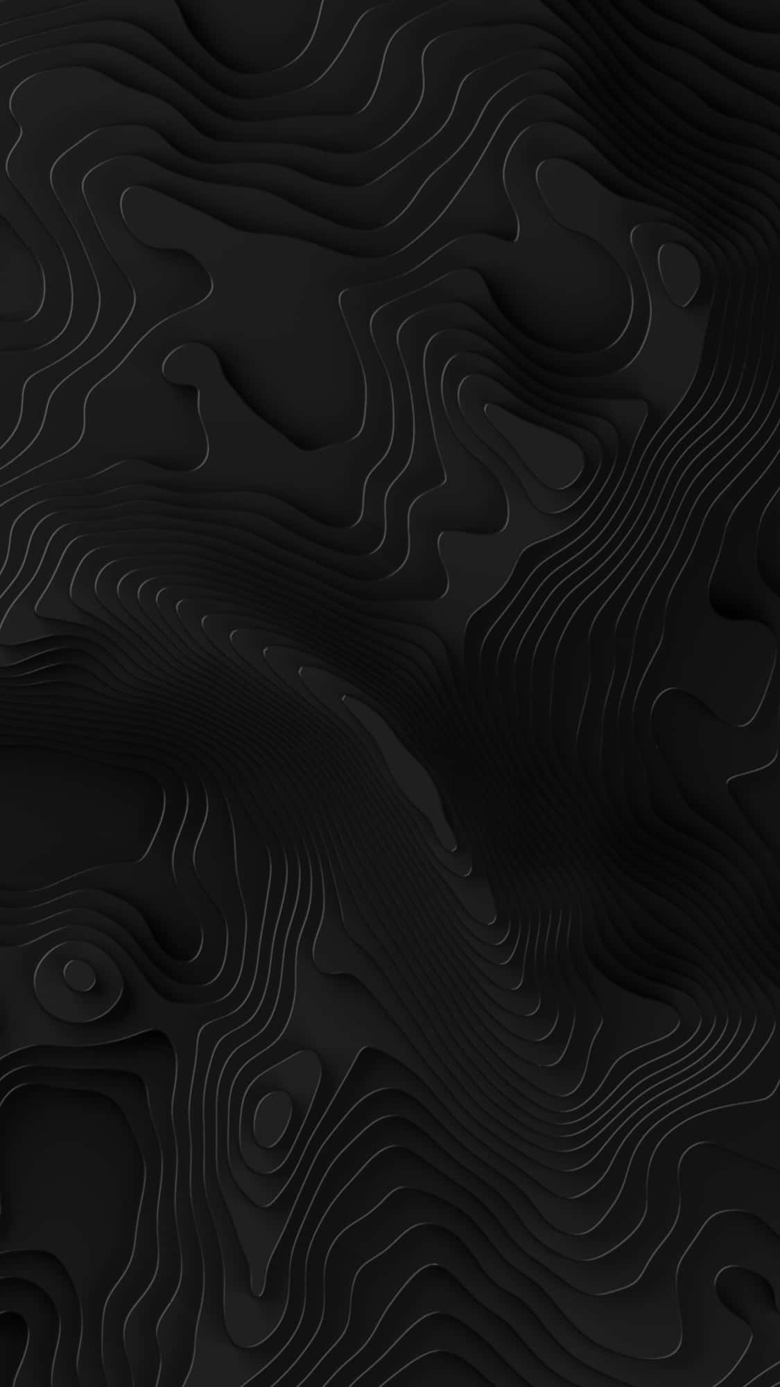 abstract black topographic design, topographic contour lines, 3d textured landscape effect, Full HD Phone Wallpaper