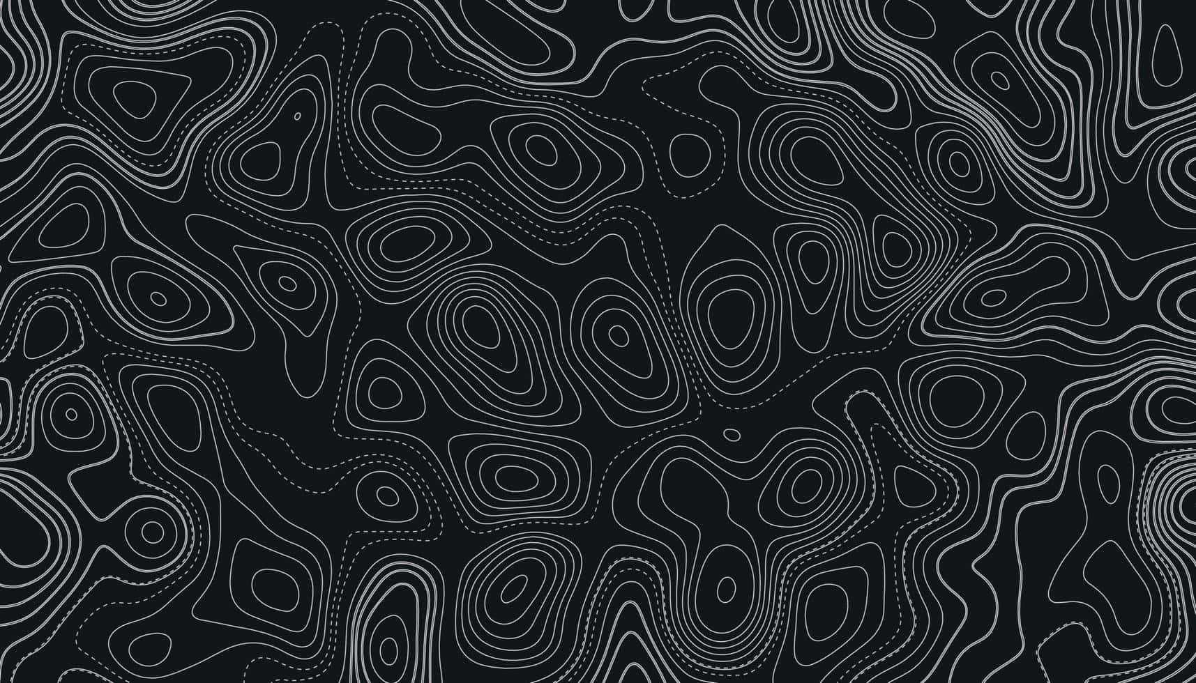 abstract topographic map, white contour lines, dark background, HD Desktop Wallpaper