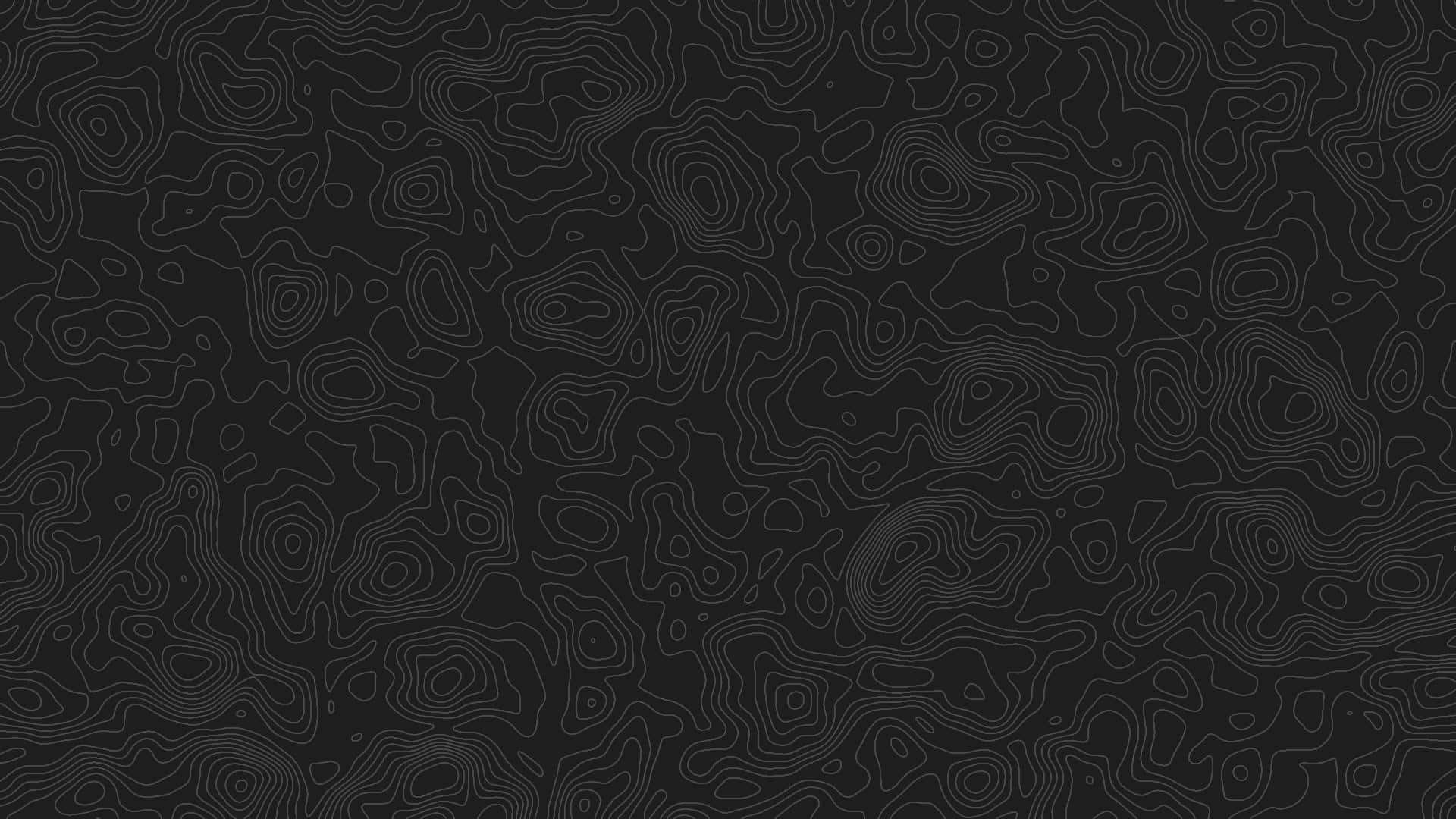 abstract black topographic map pattern, dark charcoal background, subtle white contour lines, Full HD Desktop Wallpaper