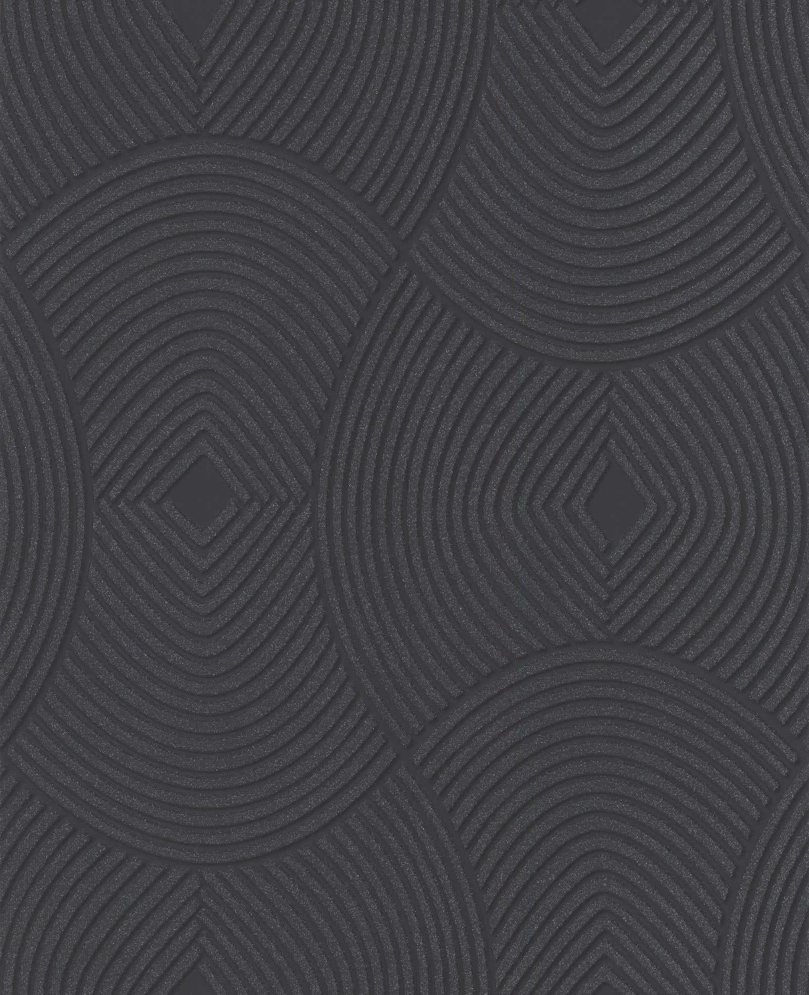 geometric texture, black pattern, repeating embossed concentric circle patterns, Full HD Phone Wallpaper