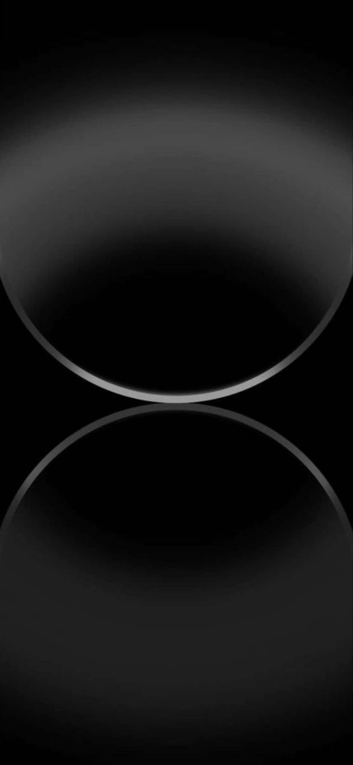 abstract black sphere, glowing circular gradient, mirrored reflection, Full HD Phone Wallpaper