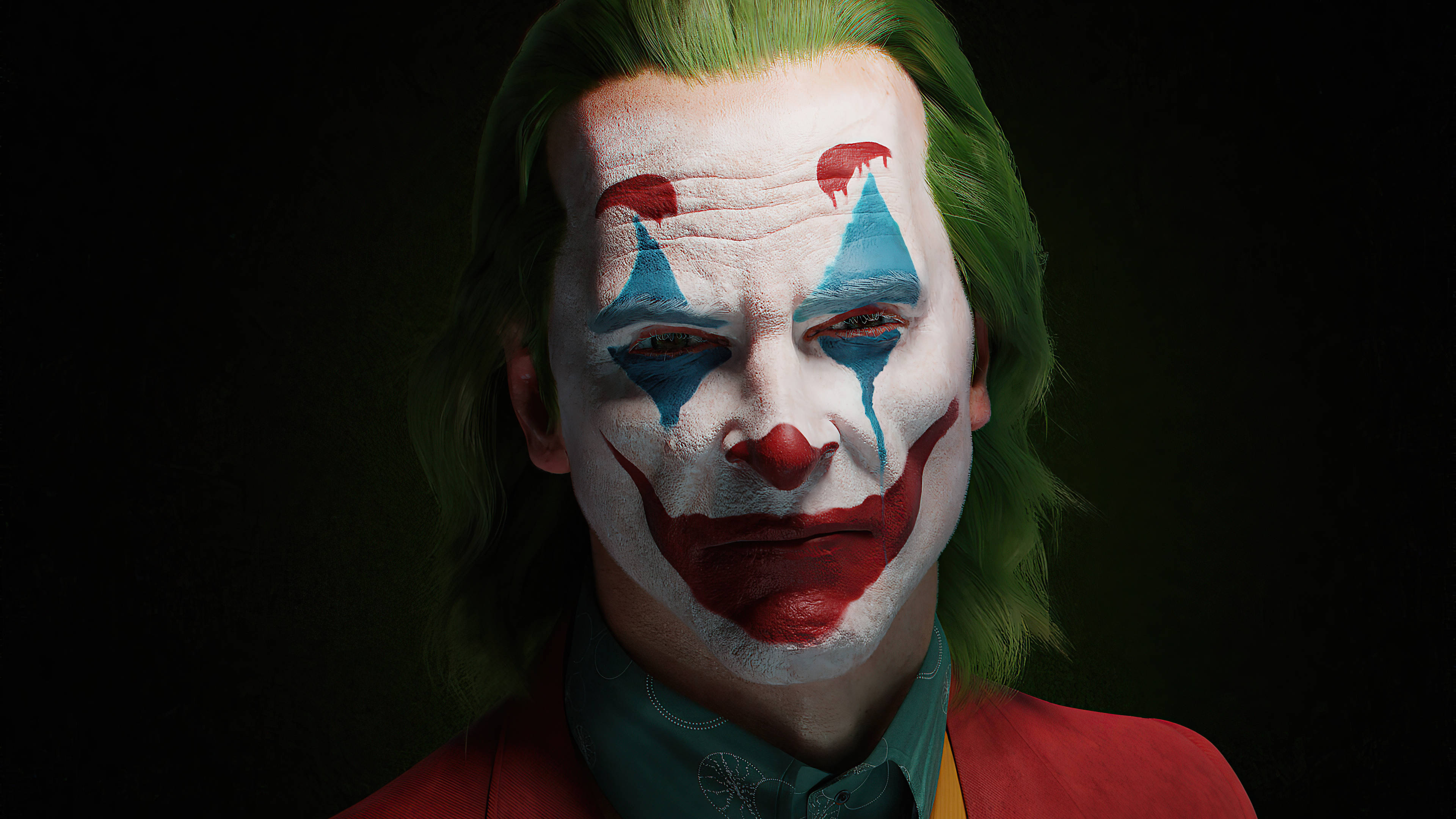 Black Ultra HD Joker, Joker, green hair, 4K Desktop Wallpaper