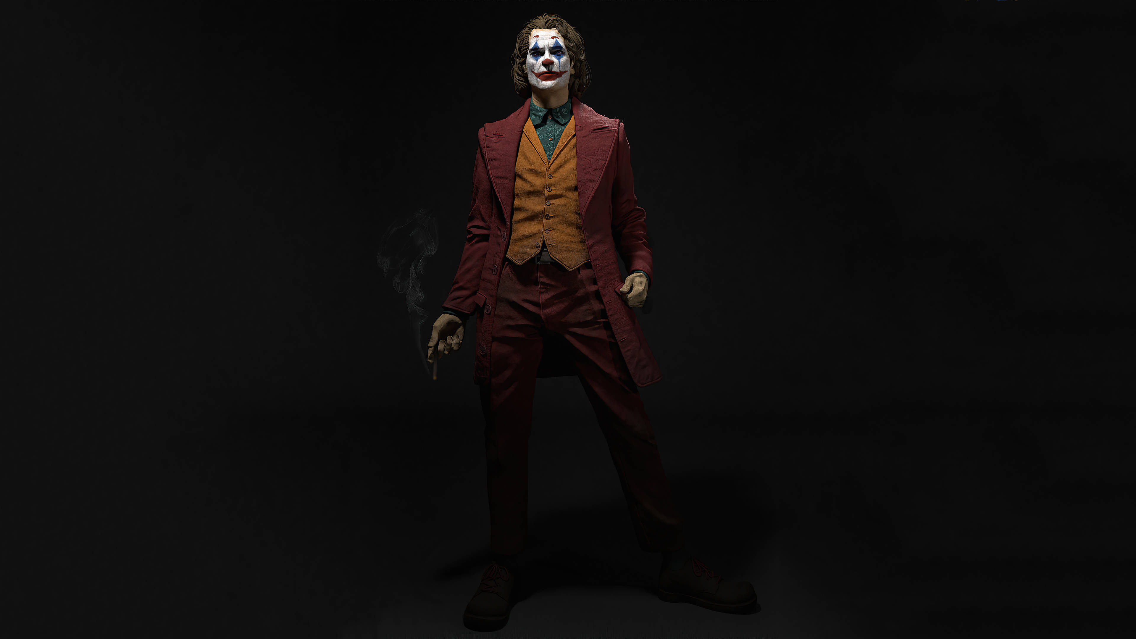 Black Ultra HD Joker, Joker, red suit, 4K Desktop Wallpaper