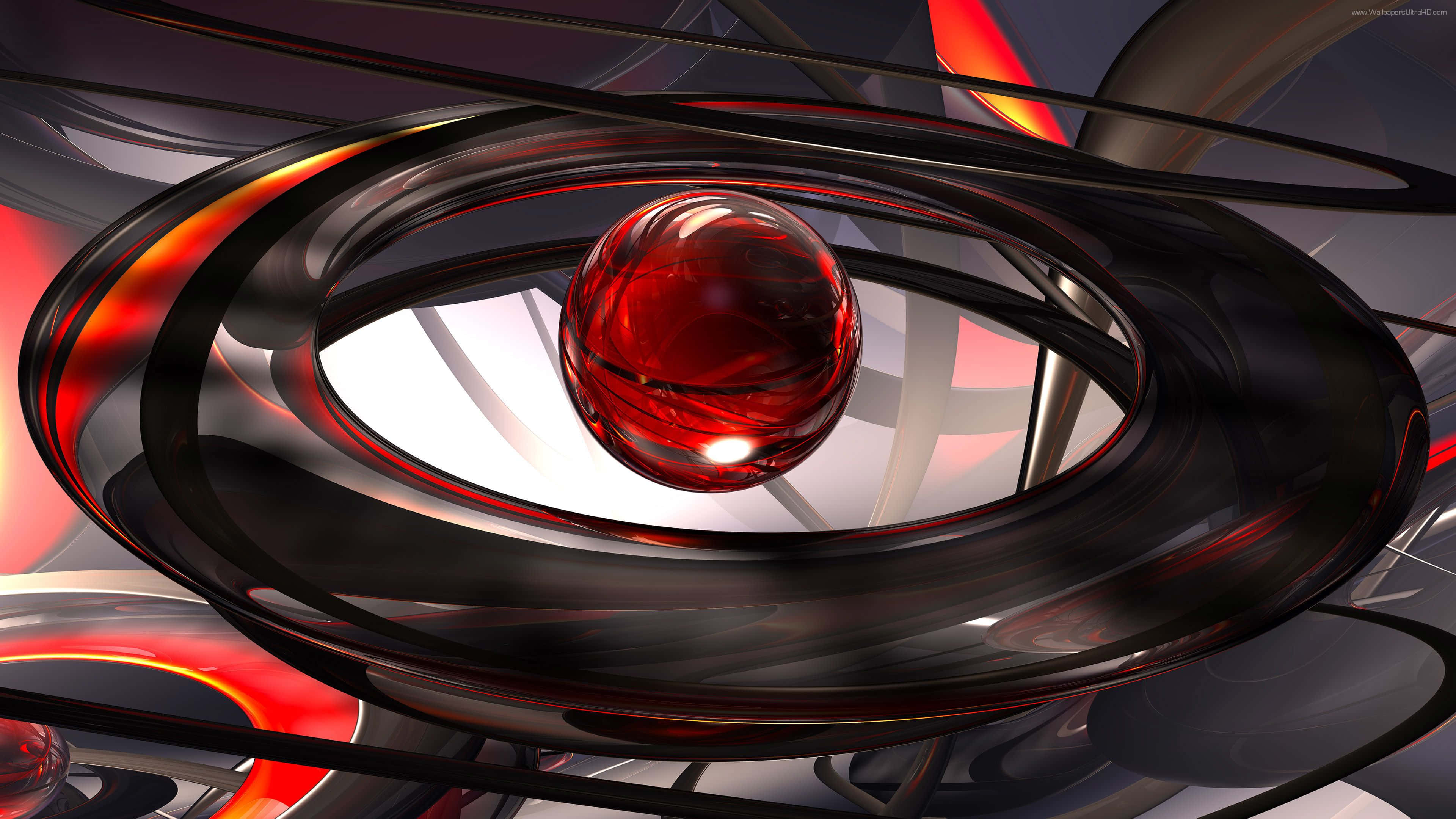 black, white, red, 4K Desktop Wallpaper