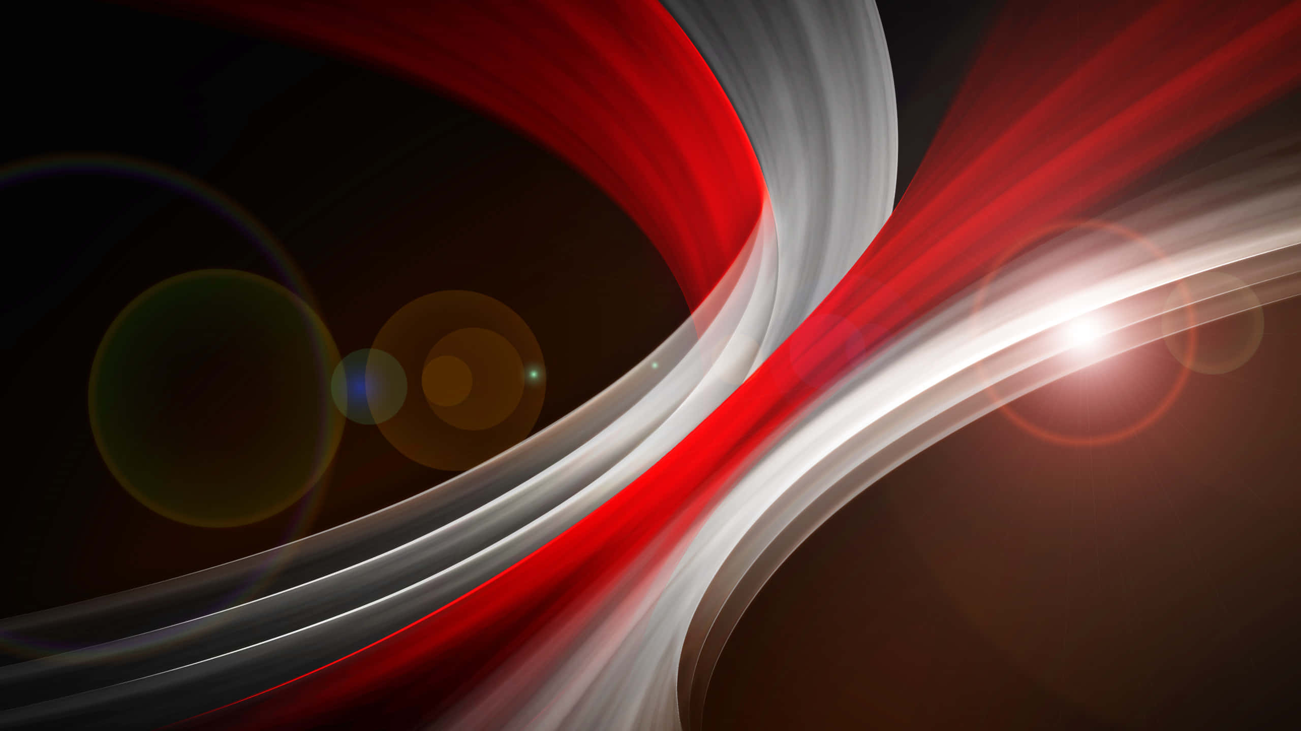 red, silver, lens flares, 2K Desktop Wallpaper