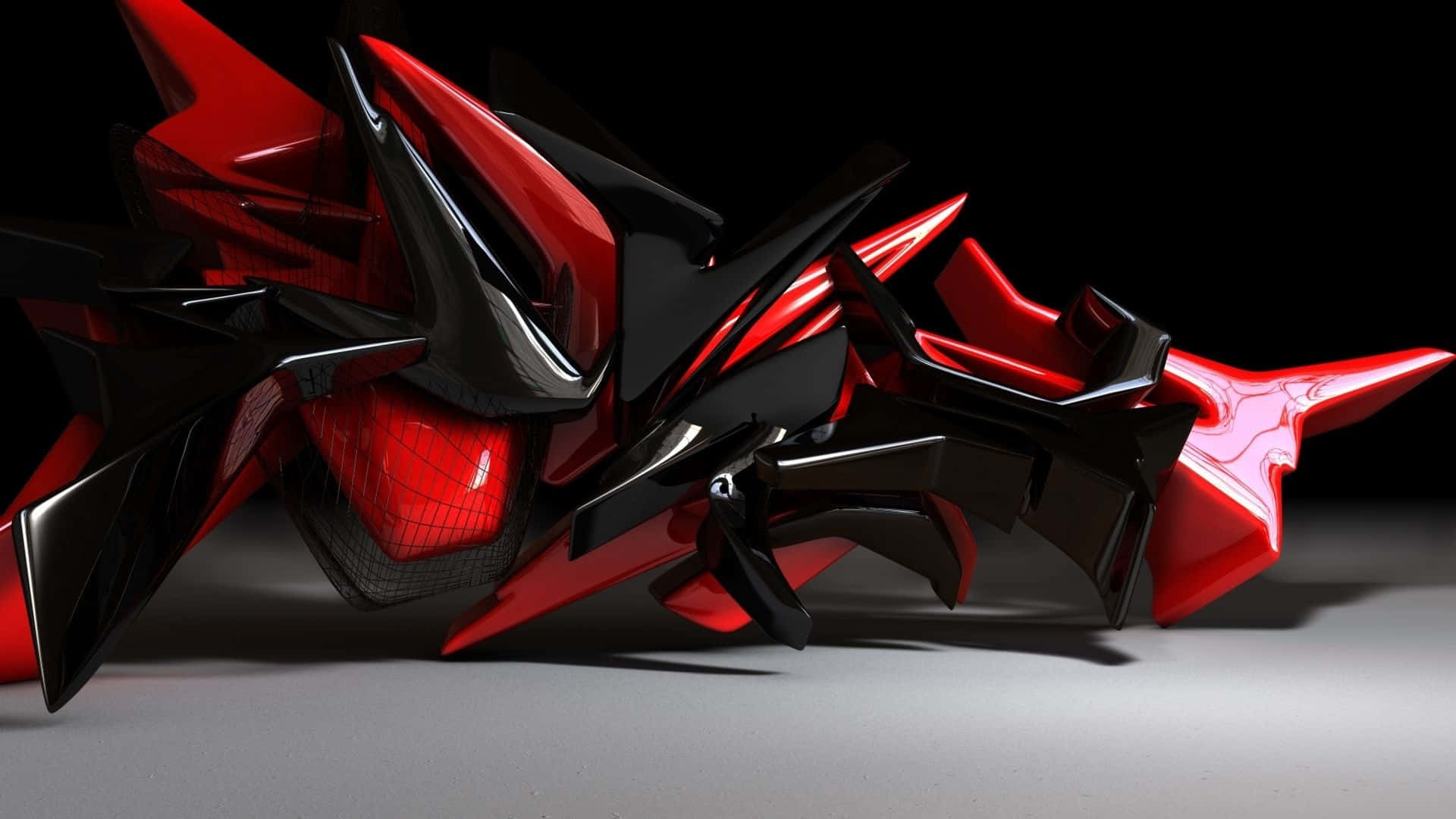 black, white, red, Full HD Desktop Wallpaper