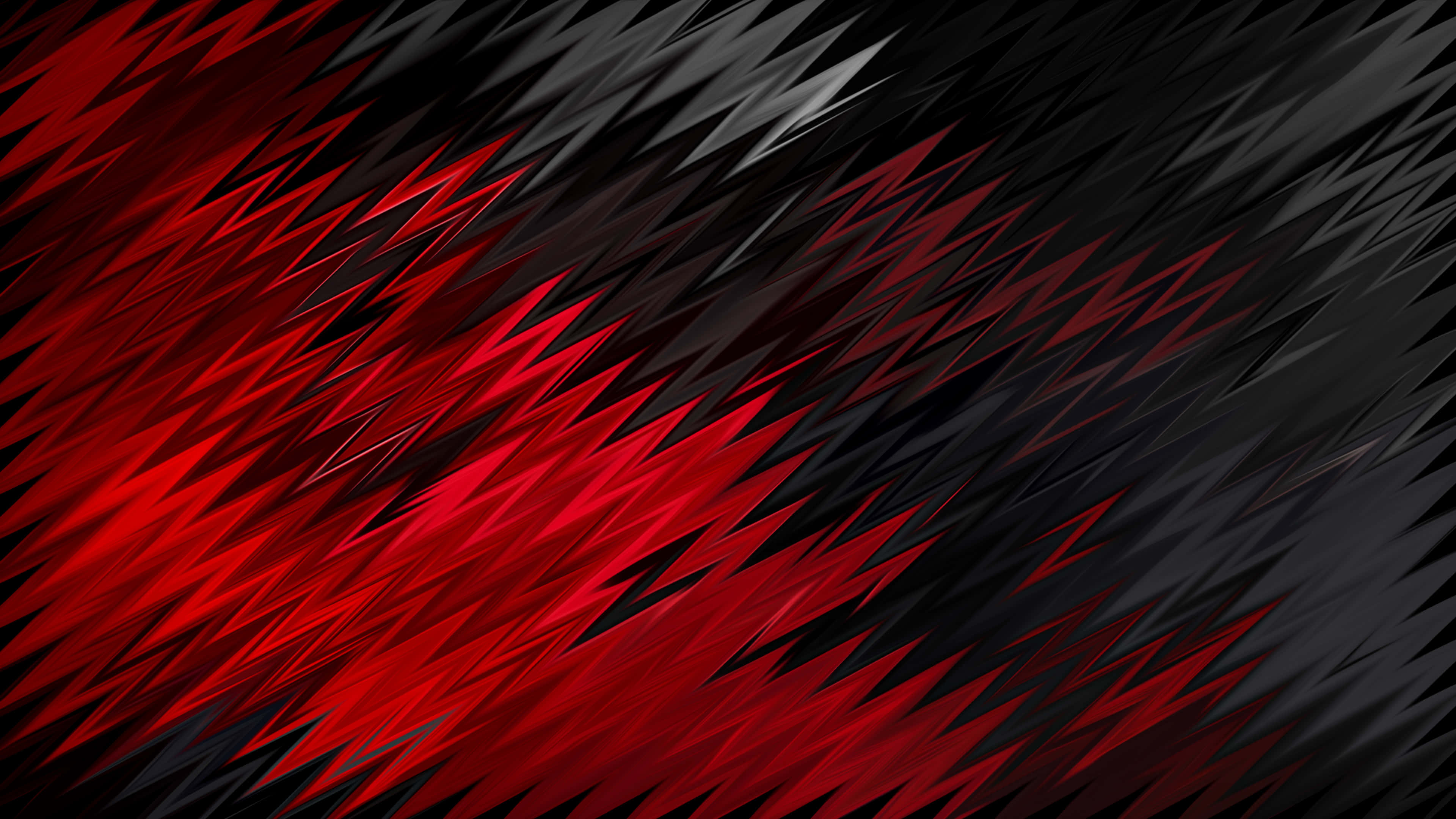 red, black, zigzag patterns, 4K Desktop Wallpaper