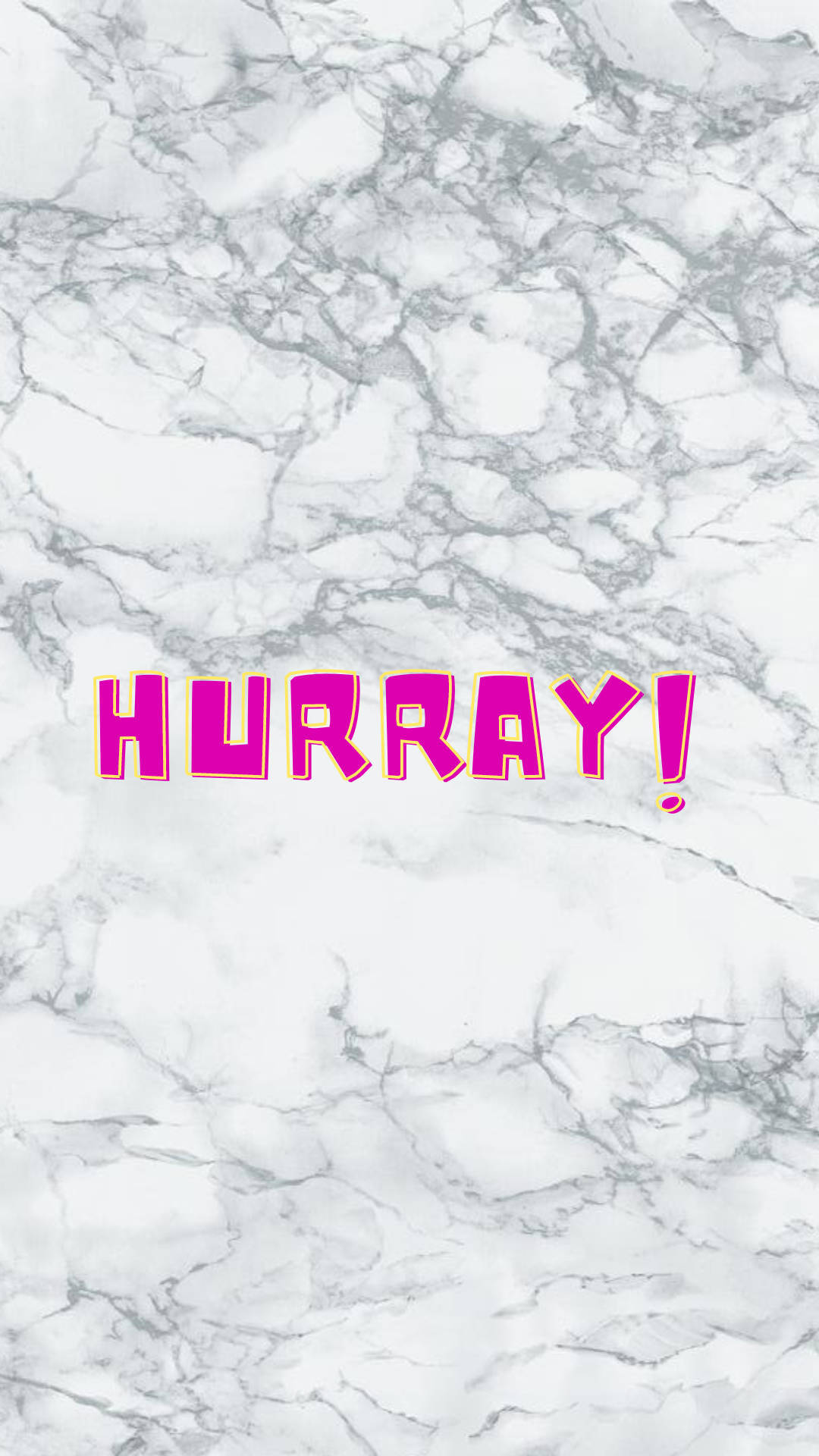 HURRAY!, black white marble, white and gray marble background, Full HD Phone Wallpaper