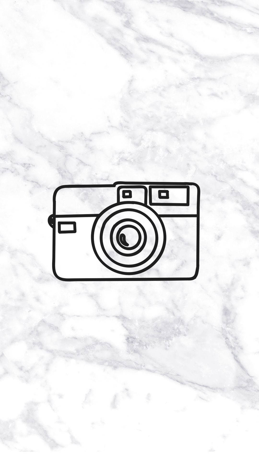 Black White Marble iPhone, vintage camera, black line drawing, Full HD Phone Wallpaper
