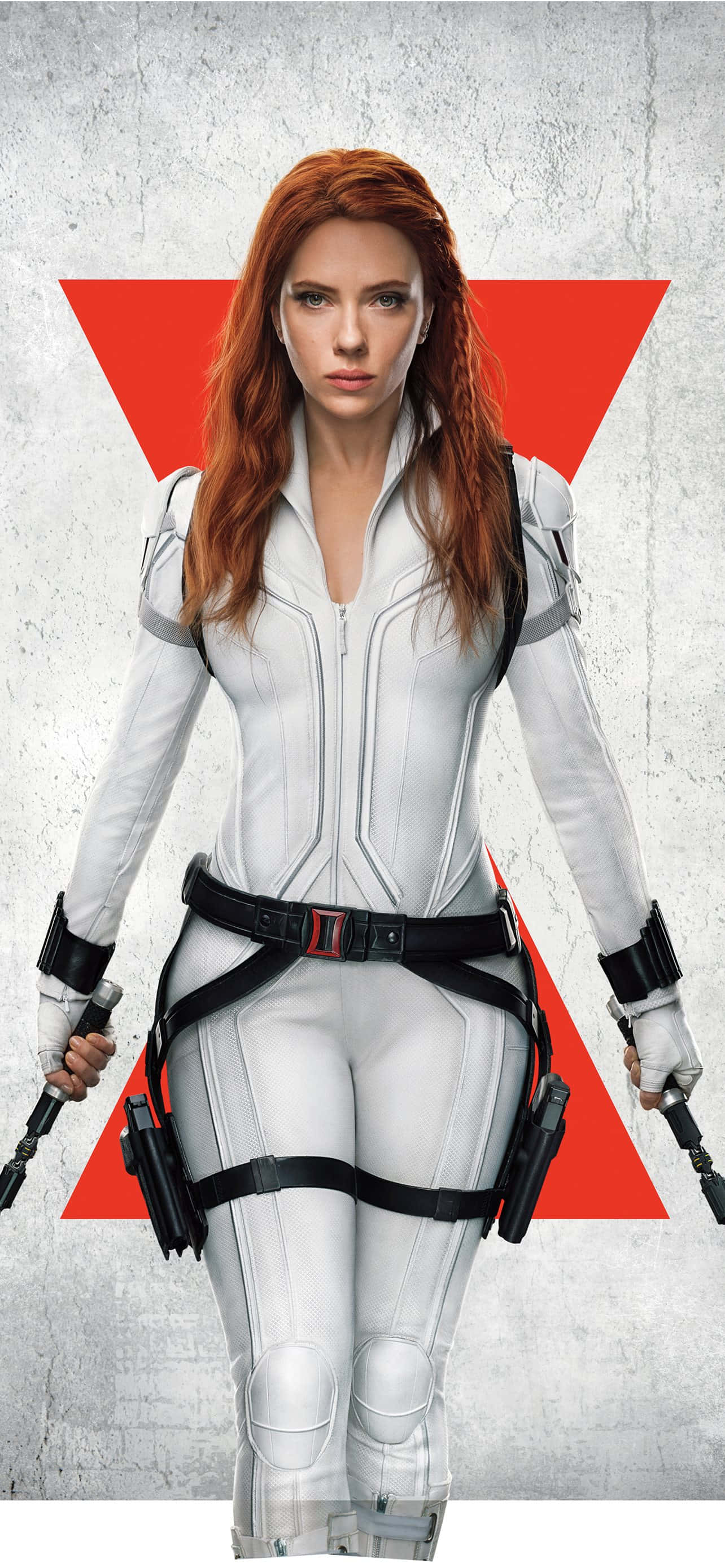 Black Widow, iPhone, white tactical suit, 2K Phone Wallpaper