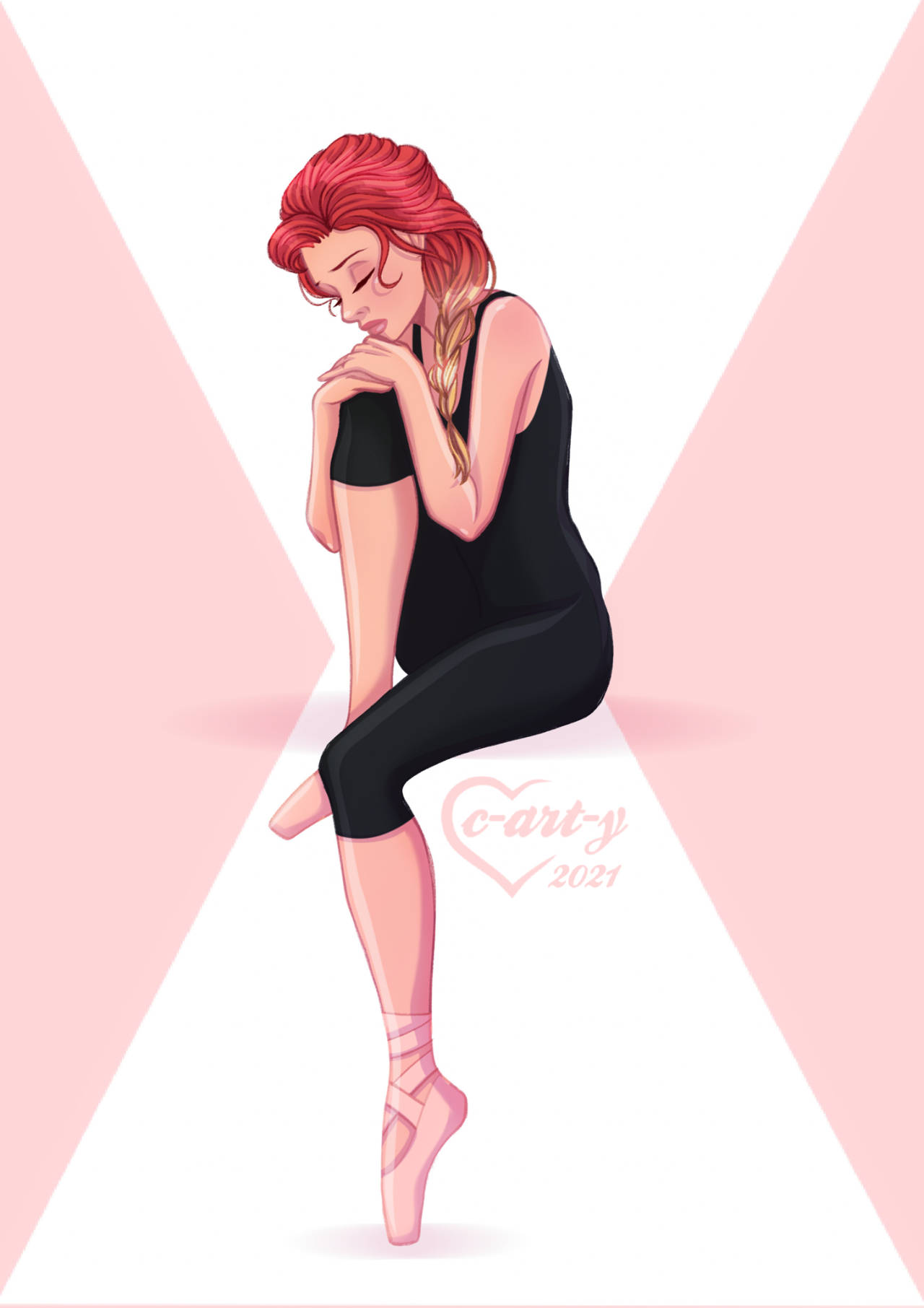 Black Widow, ballerina, red-haired, HD Phone Wallpaper