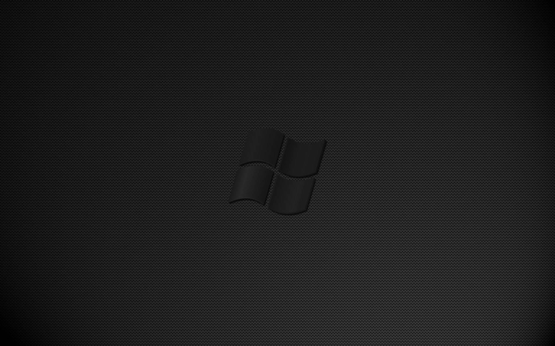 Black Windows 10 HD, Windows logo, minimalist, Full HD Desktop Wallpaper