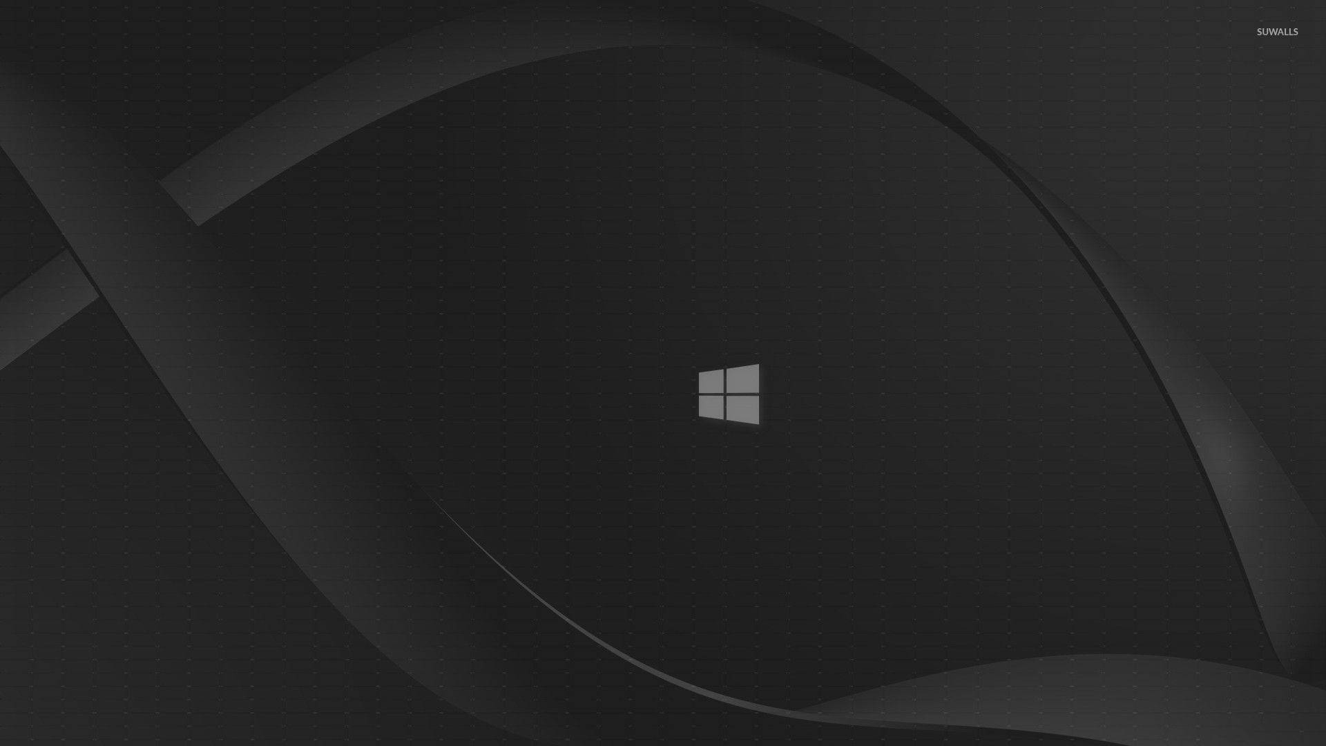 Black Windows 10 HD, Windows logo, dark gray, Full HD Desktop Wallpaper
