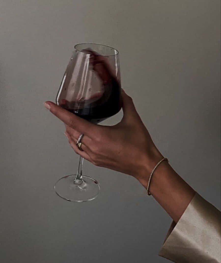 Black Wine, deep red wine, muted gray background, SD Phone Wallpaper