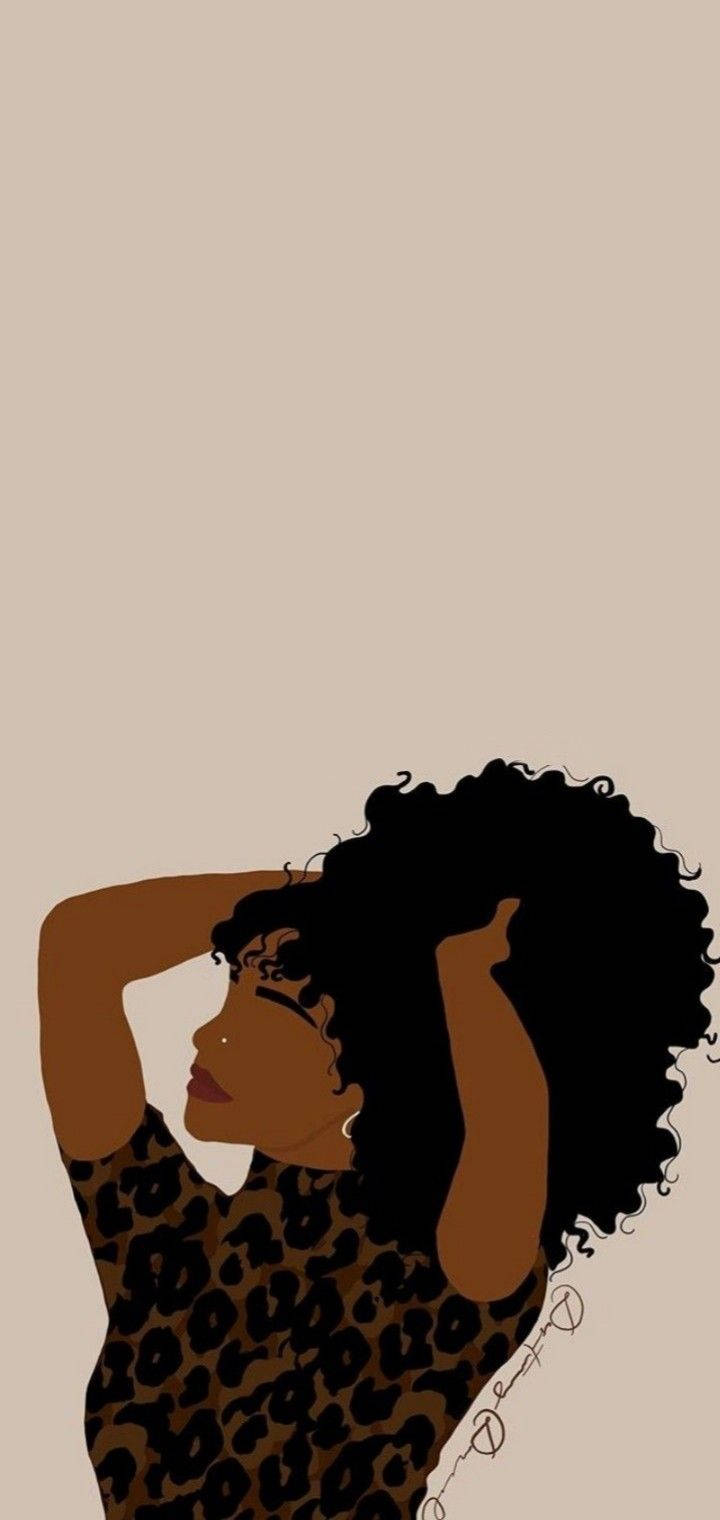 leopard print top, voluminous curly hair, beige background, HD Phone Wallpaper