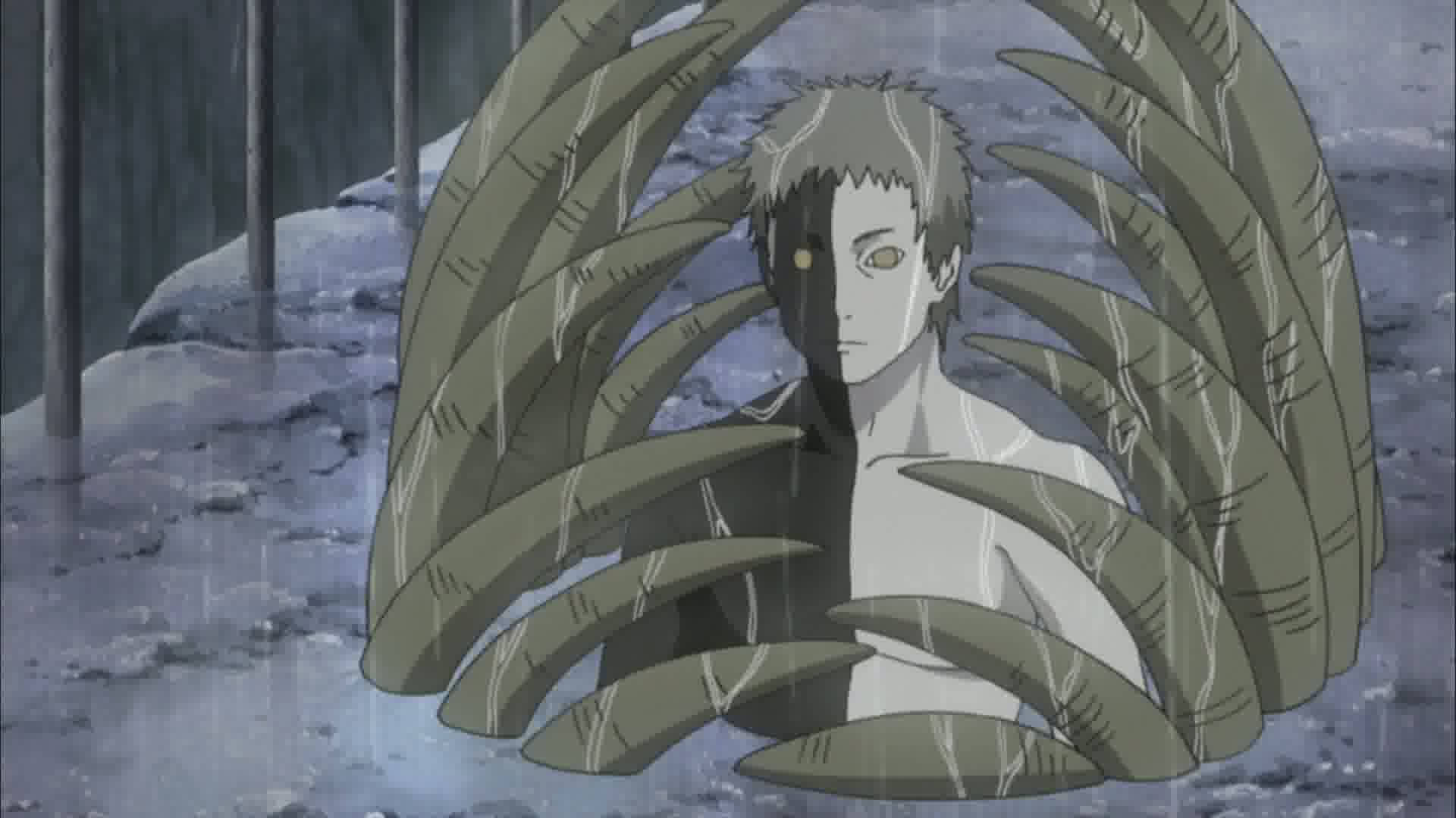 Zetsu, half-black half-white anime character, glowing yellow eye, Full HD Desktop Wallpaper
