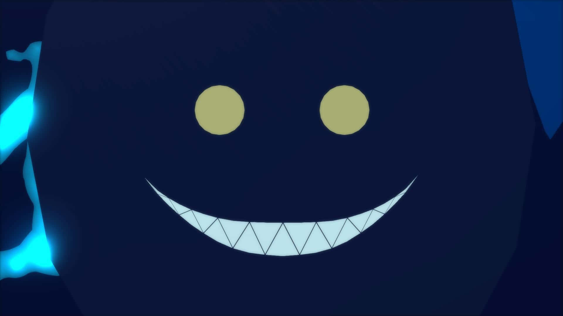 Black Zetsu, glowing yellow eyes, wide toothy grin, Full HD Desktop Wallpaper