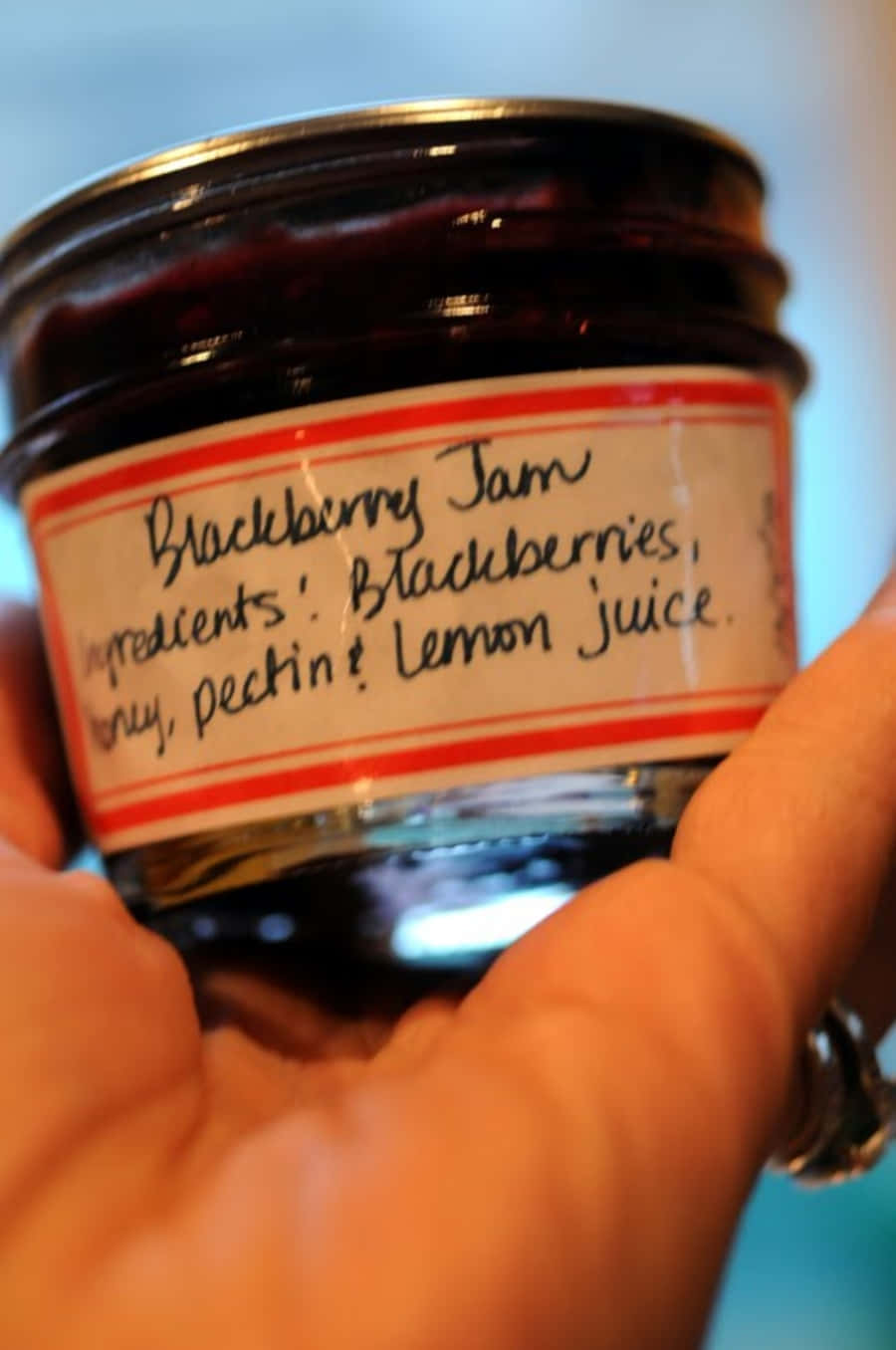 blackberry jam, jar, homemade blackberry jam, HD Phone Wallpaper
